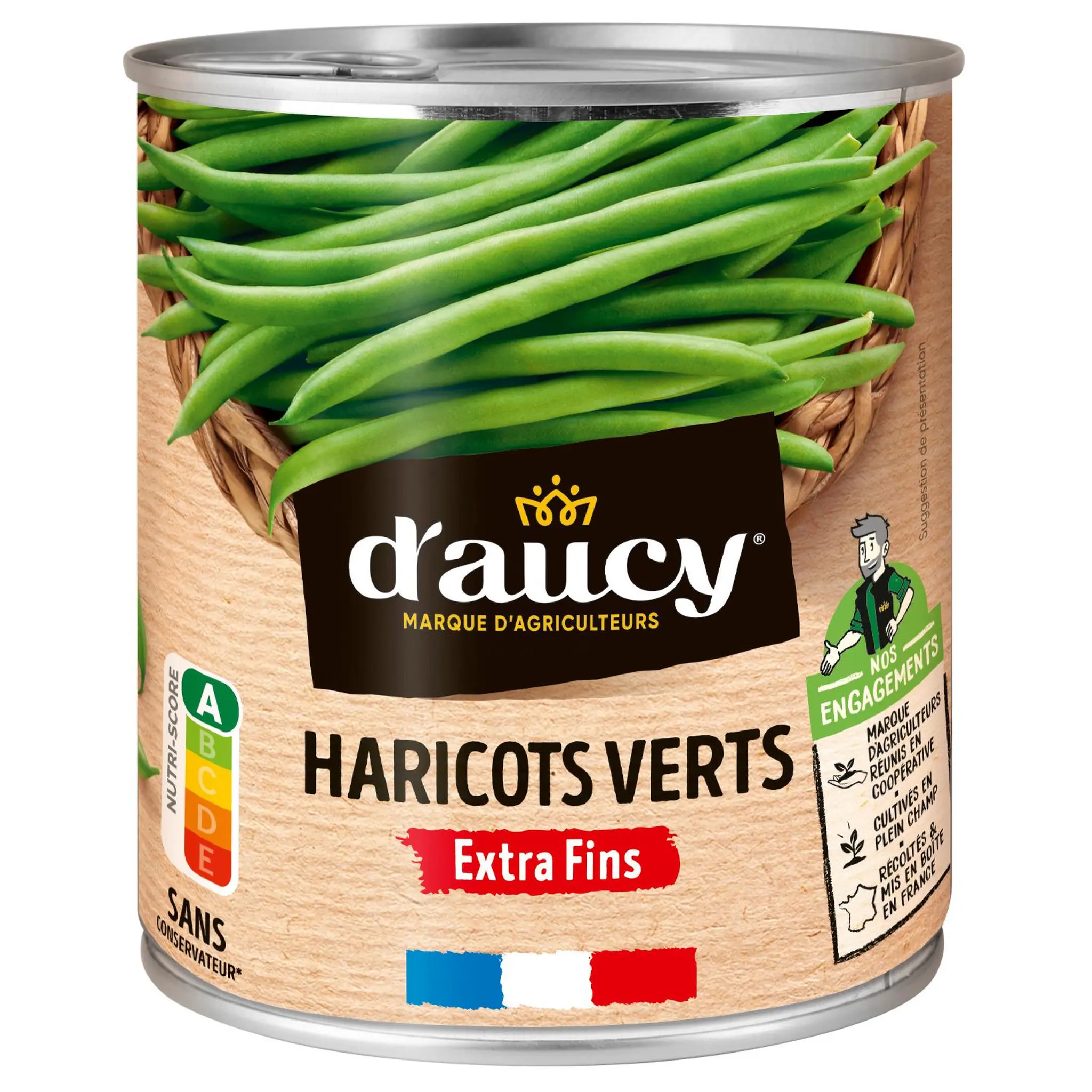 D'AUCY Haricots verts extra fins origine France