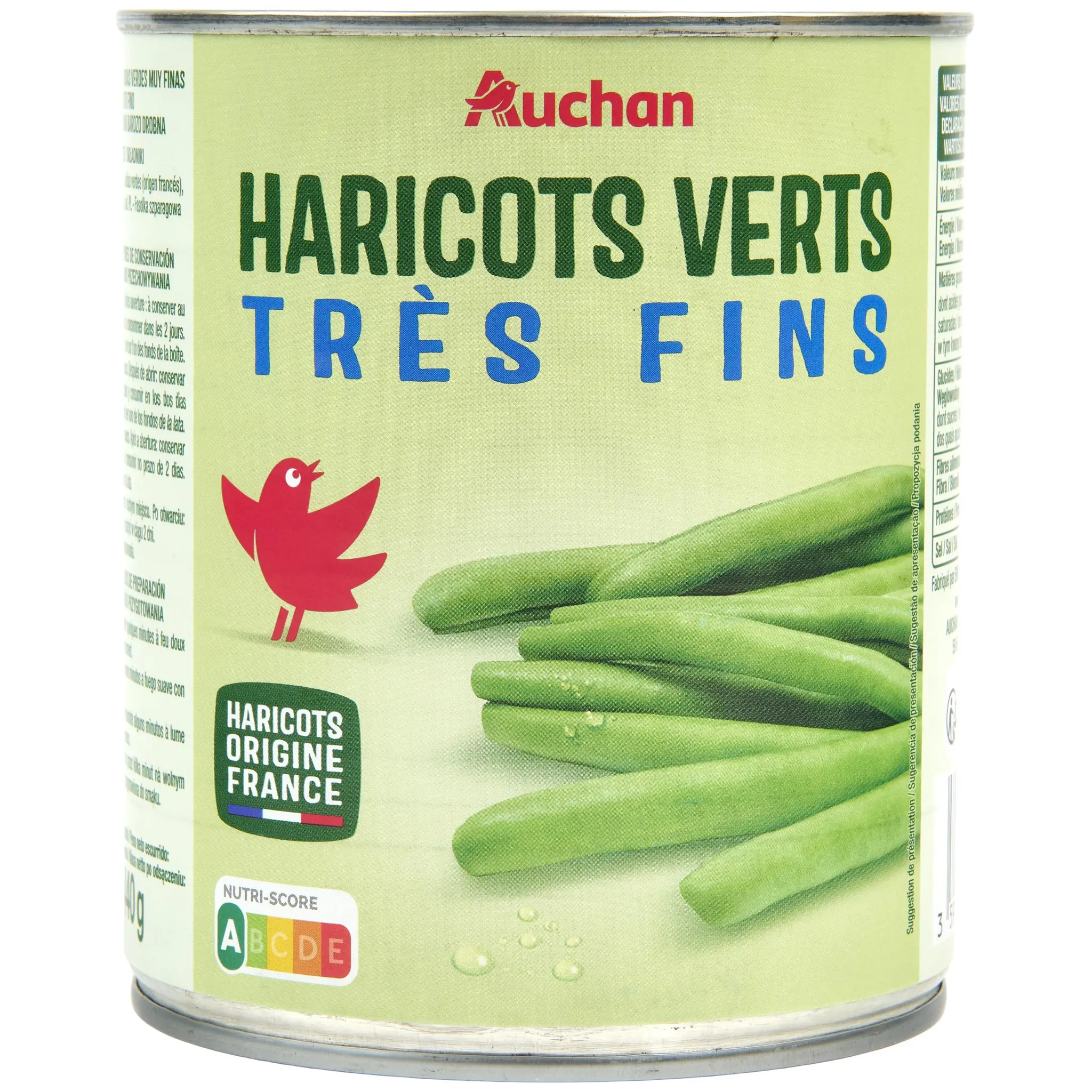 AUCHAN Haricots verts très fins