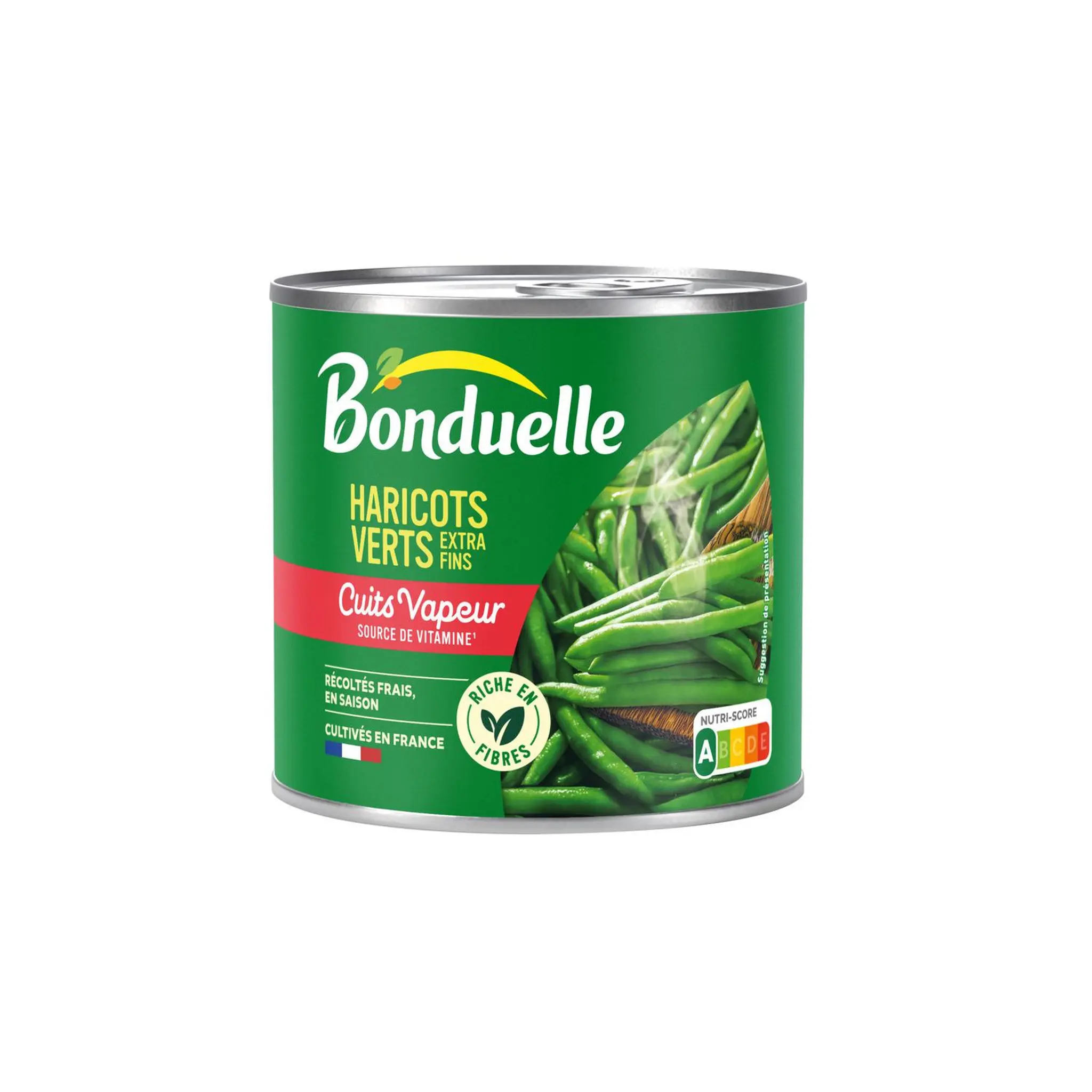 BONDUELLE Haricots verts extra croquants cuits à la vapeur