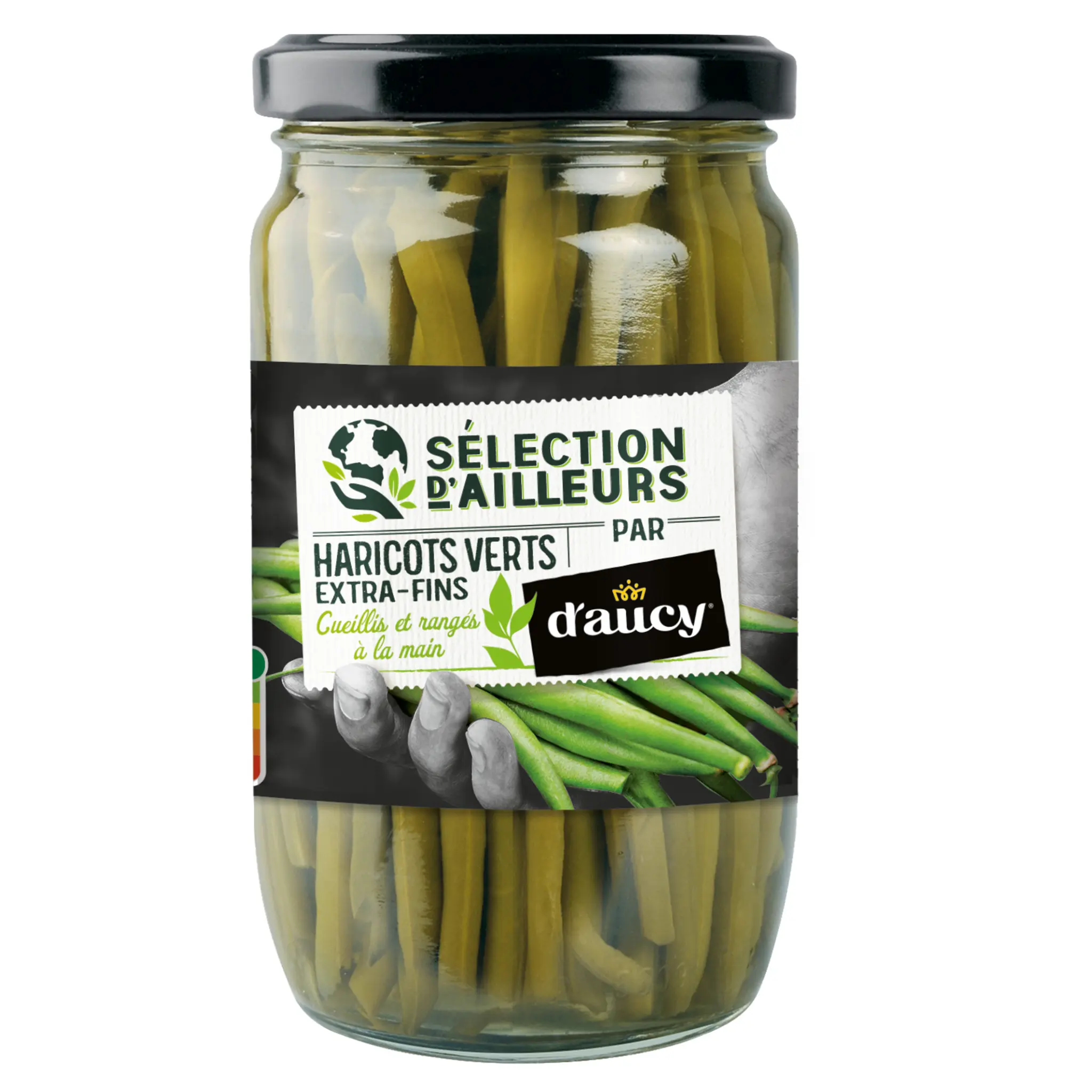 D'AUCY Haricots verts extra fins sélection d'ailleurs en bocal