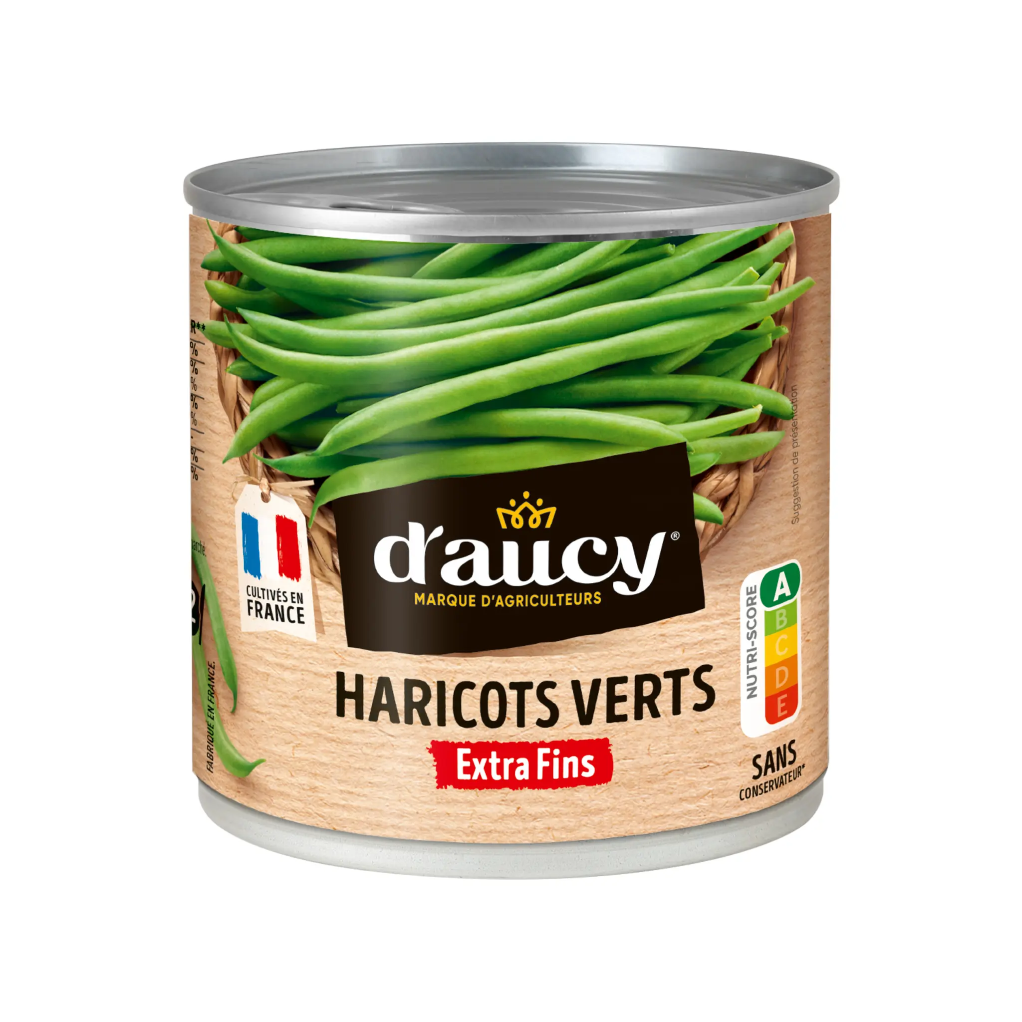 D'AUCY Haricots verts extra fins 100% cultivés France