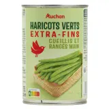 AUCHAN Haricots verts extra-fins cueillis et rangés main