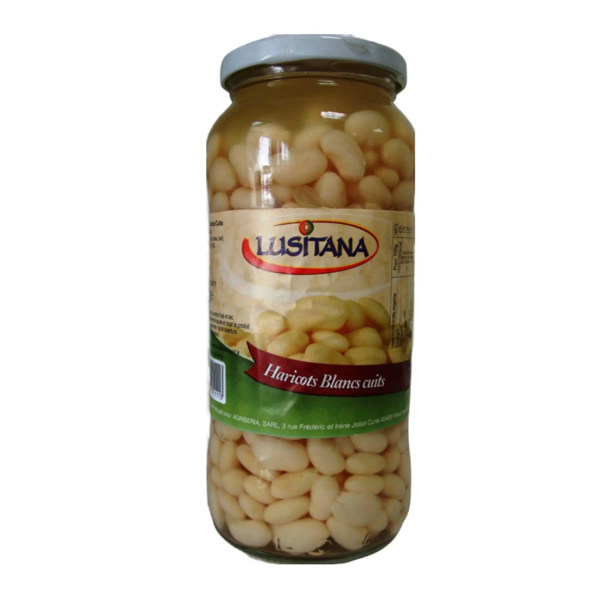LUSITANA Haricots blancs cuits en bocal