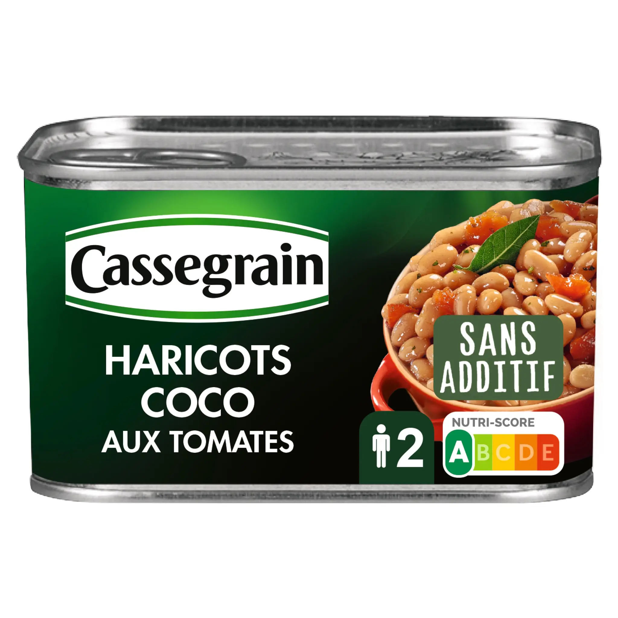 CASSEGRAIN Haricots coco cuisinés tomate laurier