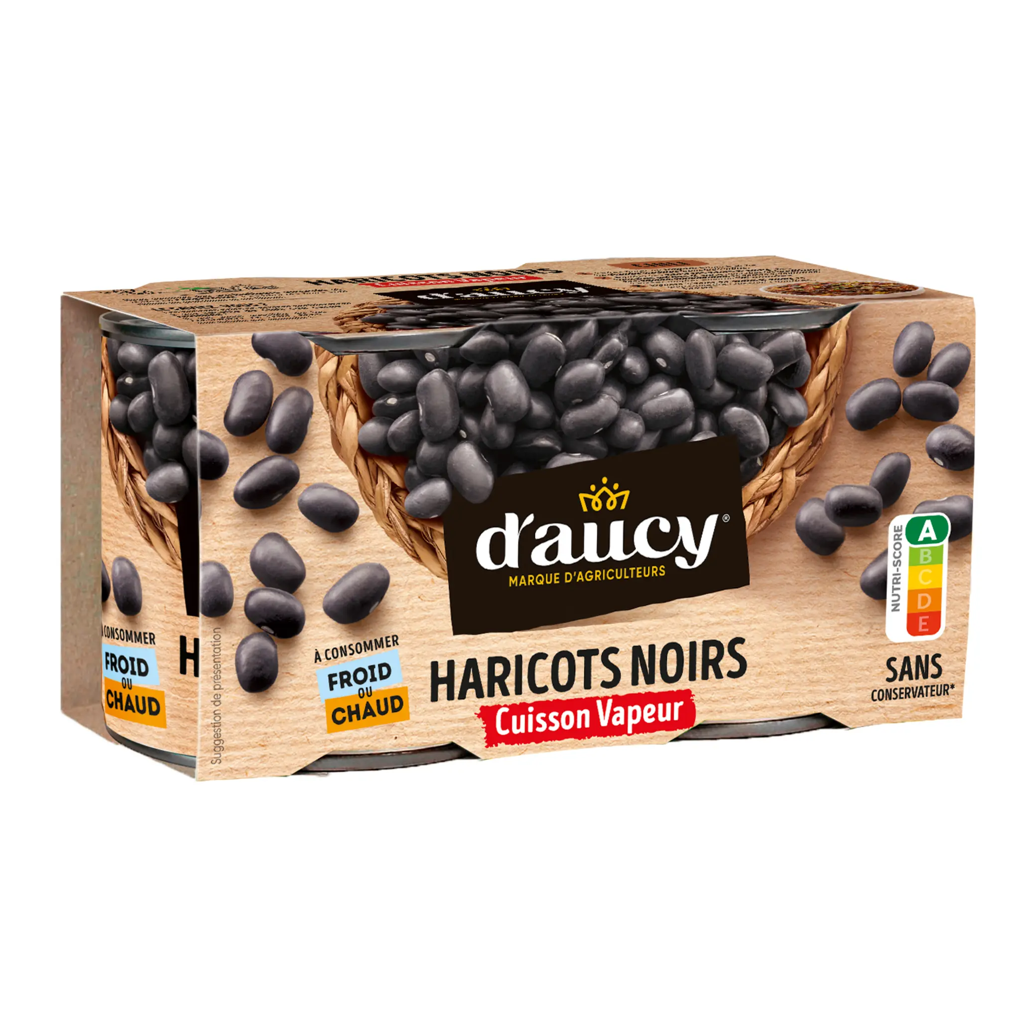D'AUCY Haricots noirs cuisson vapeur