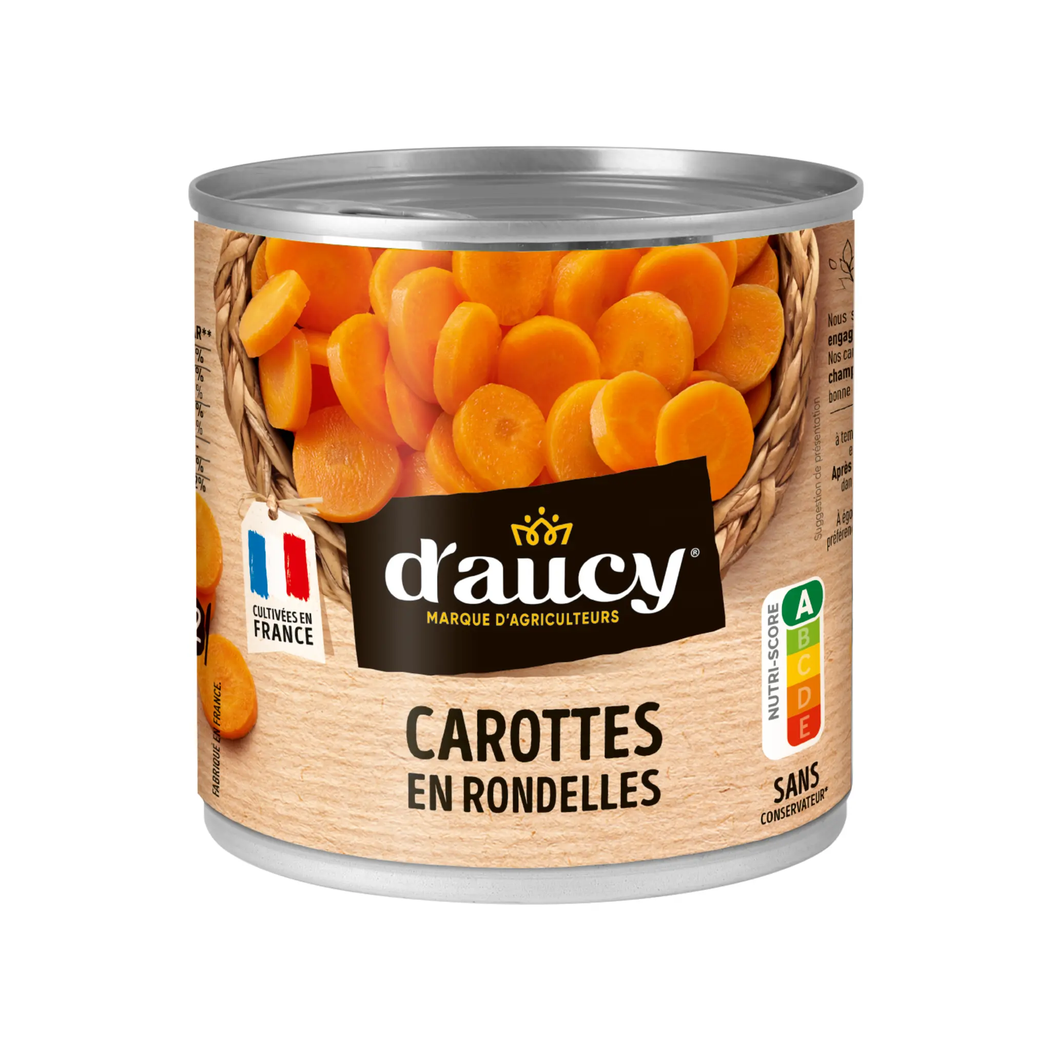 D'AUCY Carottes en rondelles 100% cultivées en France