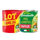BONDUELLE Petits pois doux et carottes extra fondants