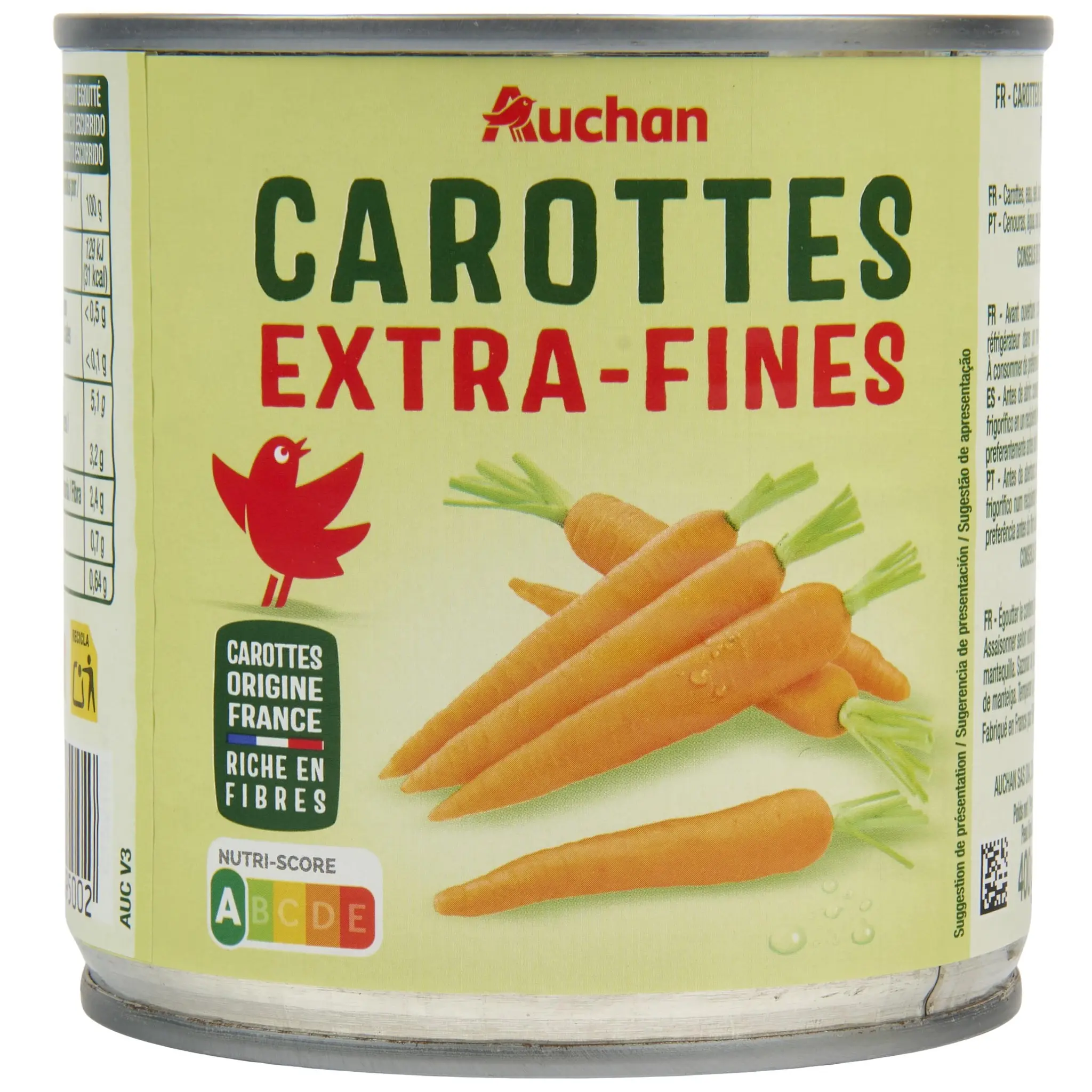 AUCHAN Carottes extra-fines