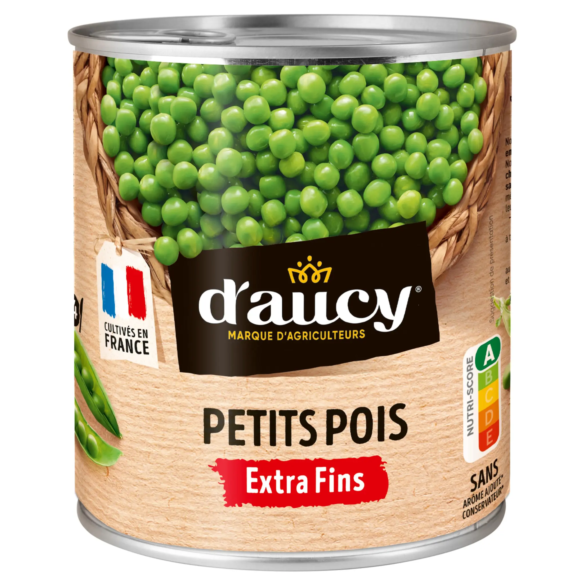 D'AUCY Petits pois extra fins 100% cultivés en France