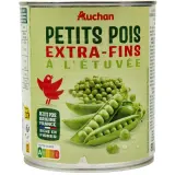 AUCHAN Petits pois à l'étuvée extra-fins