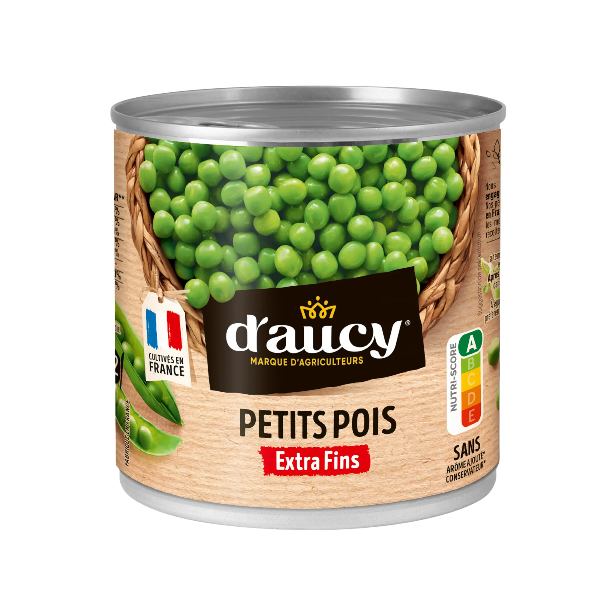 D'AUCY Petits pois extra fins 100% cultivés en France