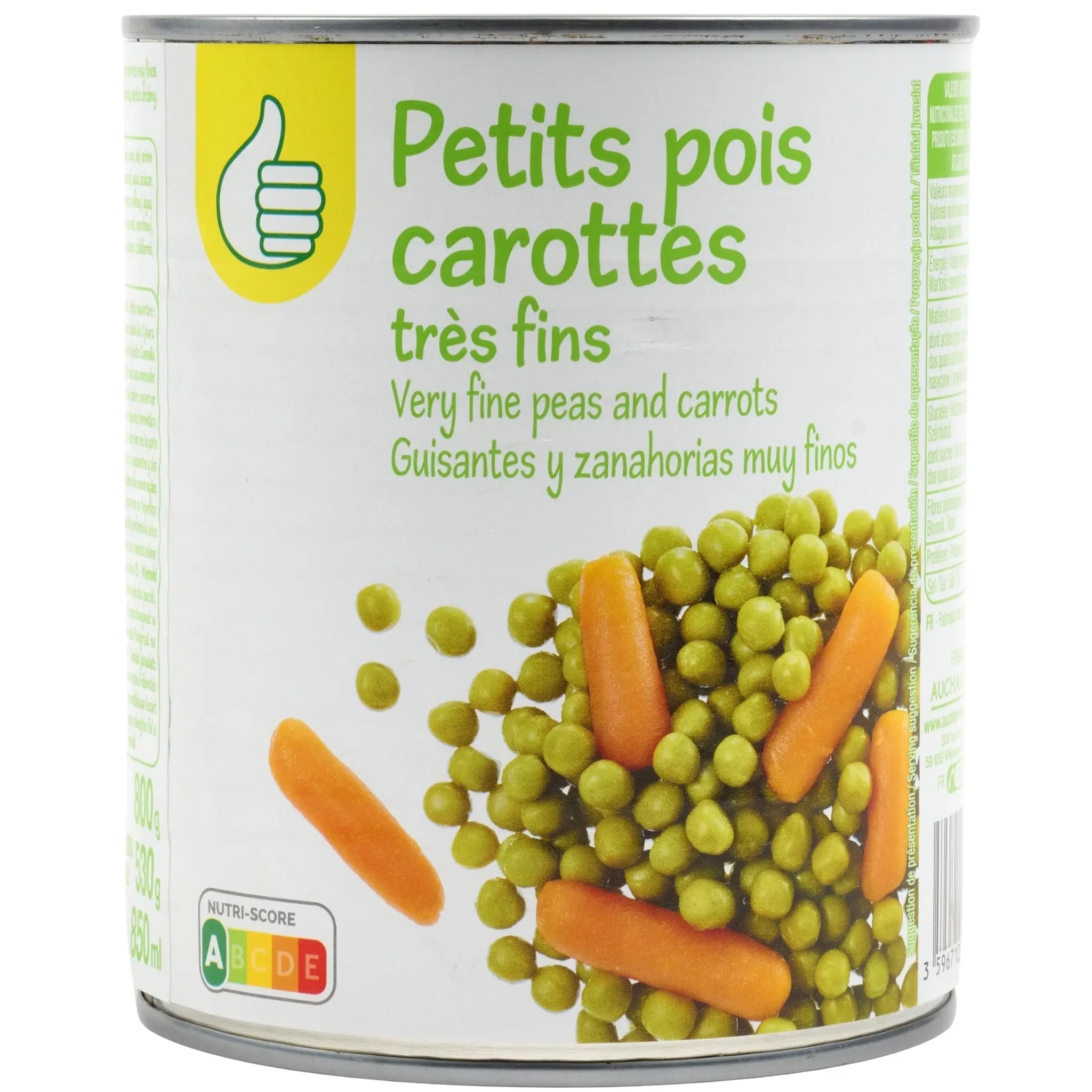 POUCE Petits pois et jeunes carottes à l'étuvée
