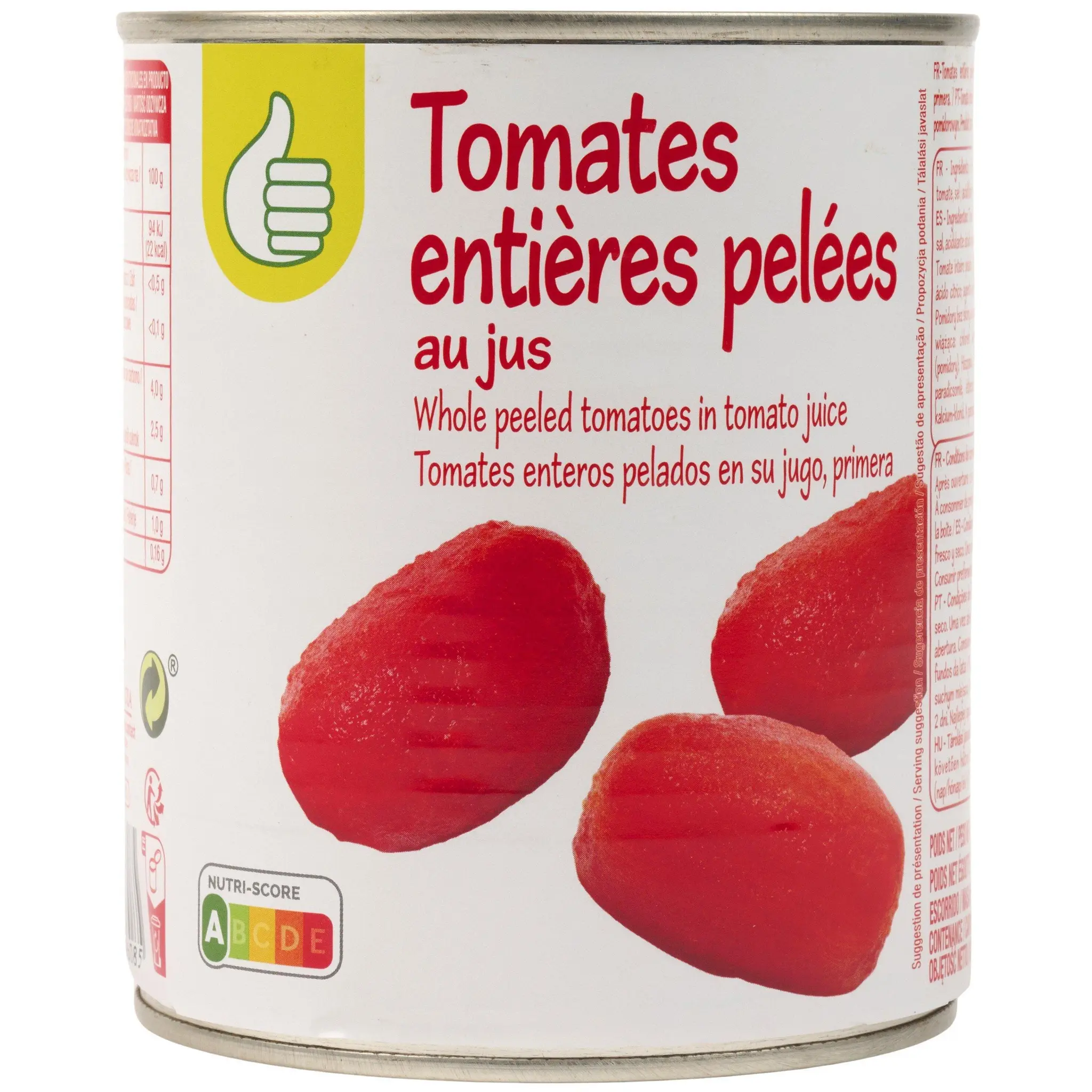 POUCE Tomates entières pelées au jus