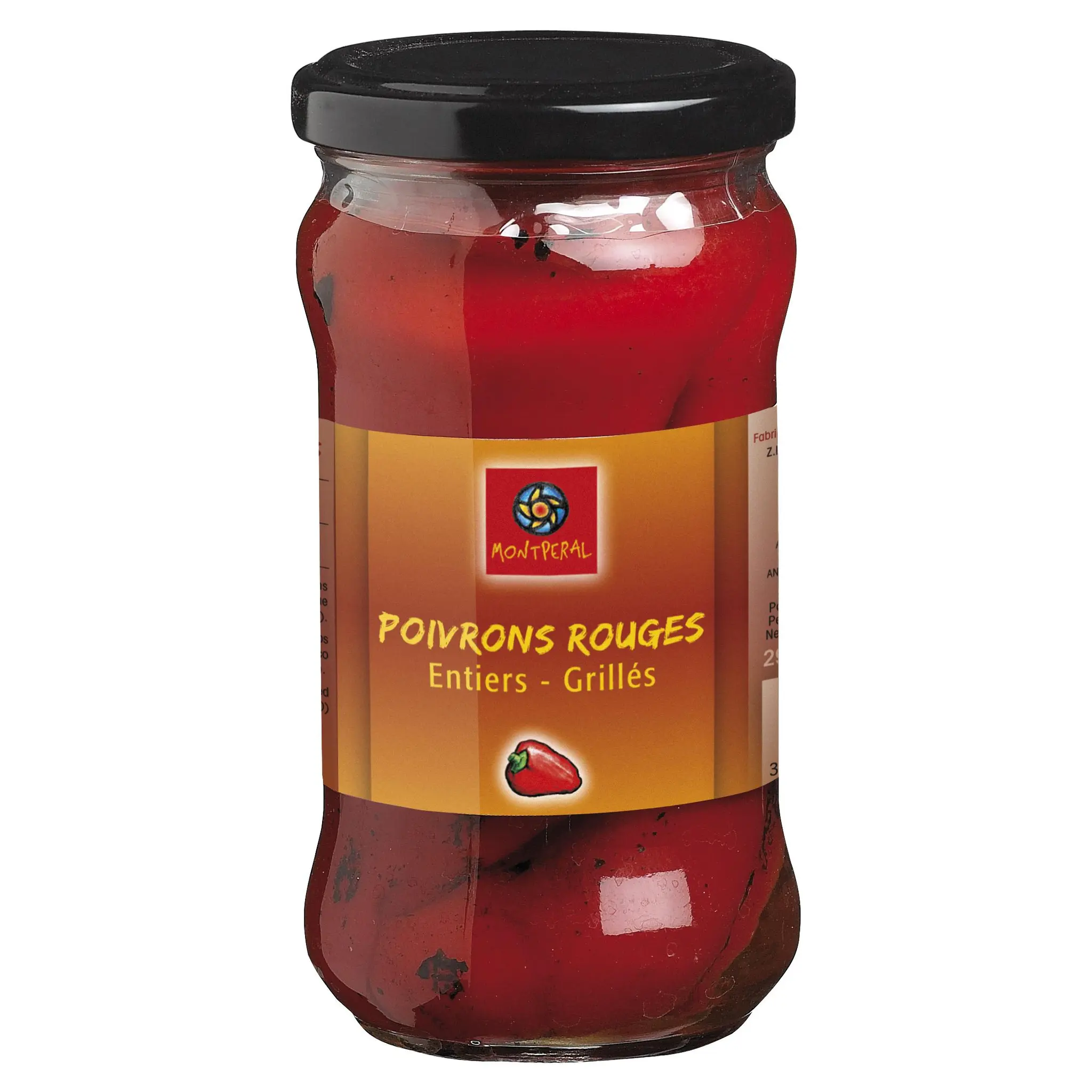 MONTPERAL Poivrons rouges entiers grillés bocal