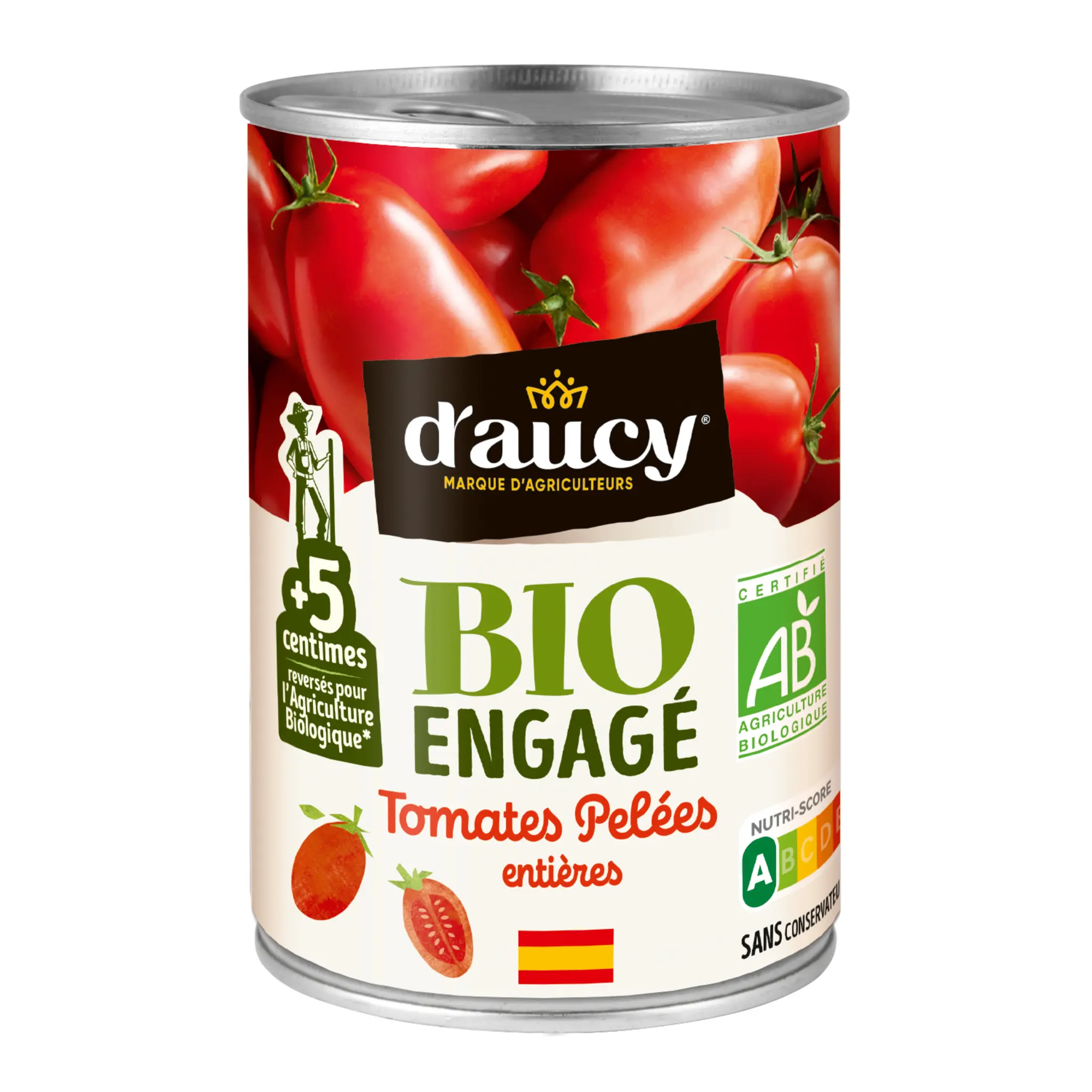 D'AUCY Tomates pelées entières bio