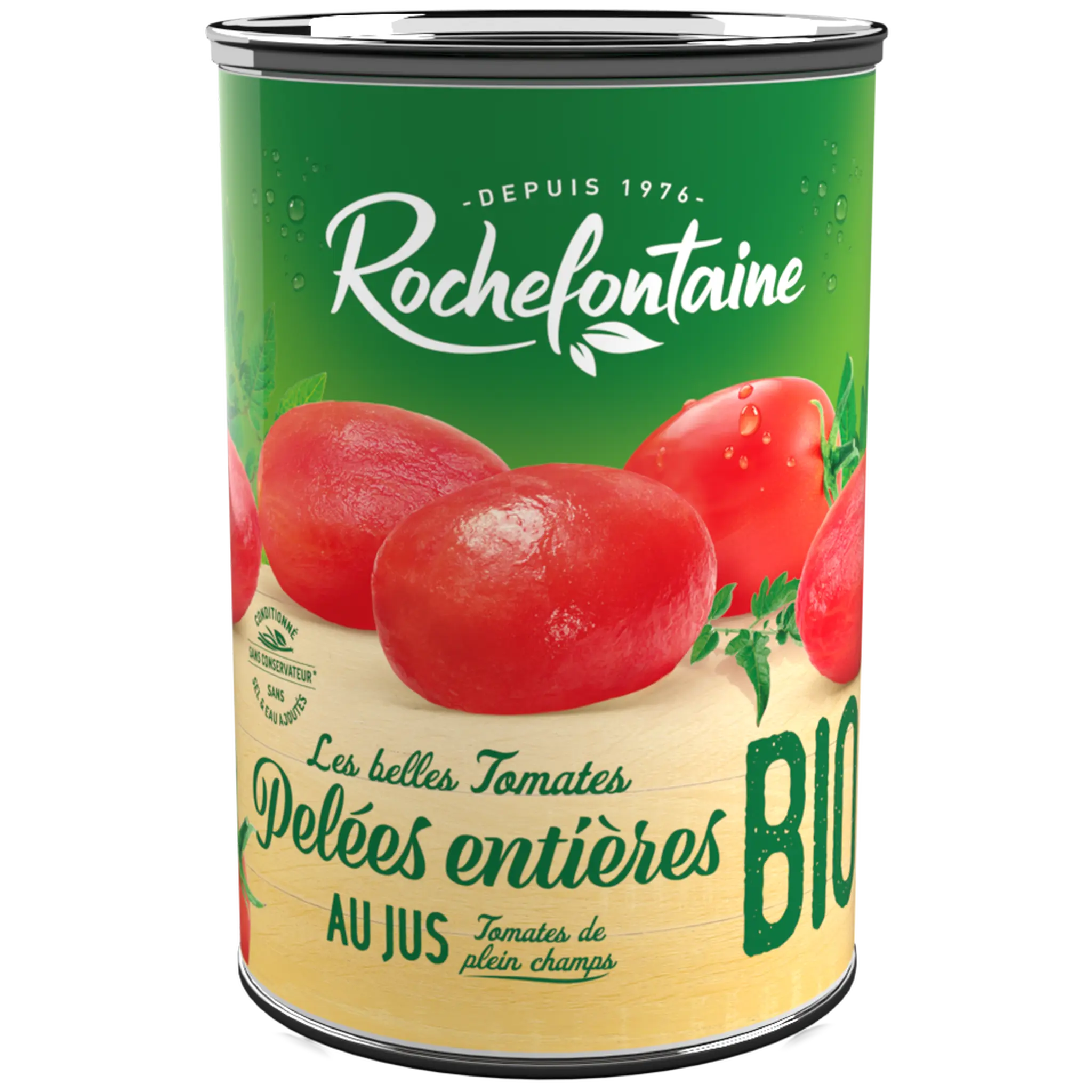 ROCHEFONTAINE Tomates pelées entières au jus bio