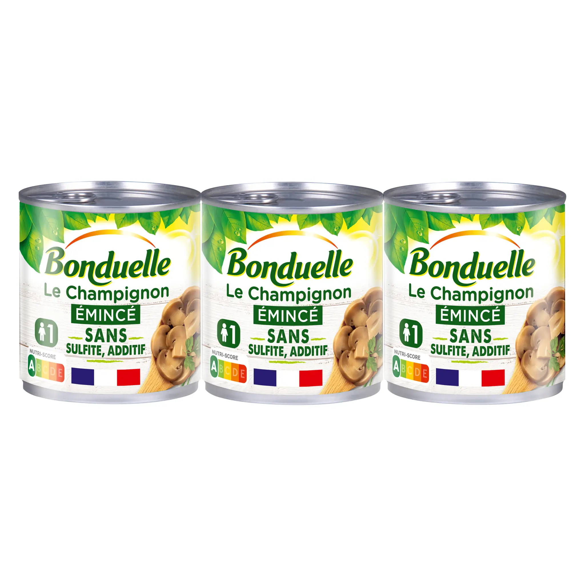 BONDUELLE Champignon émincé sans sulfite sans additif