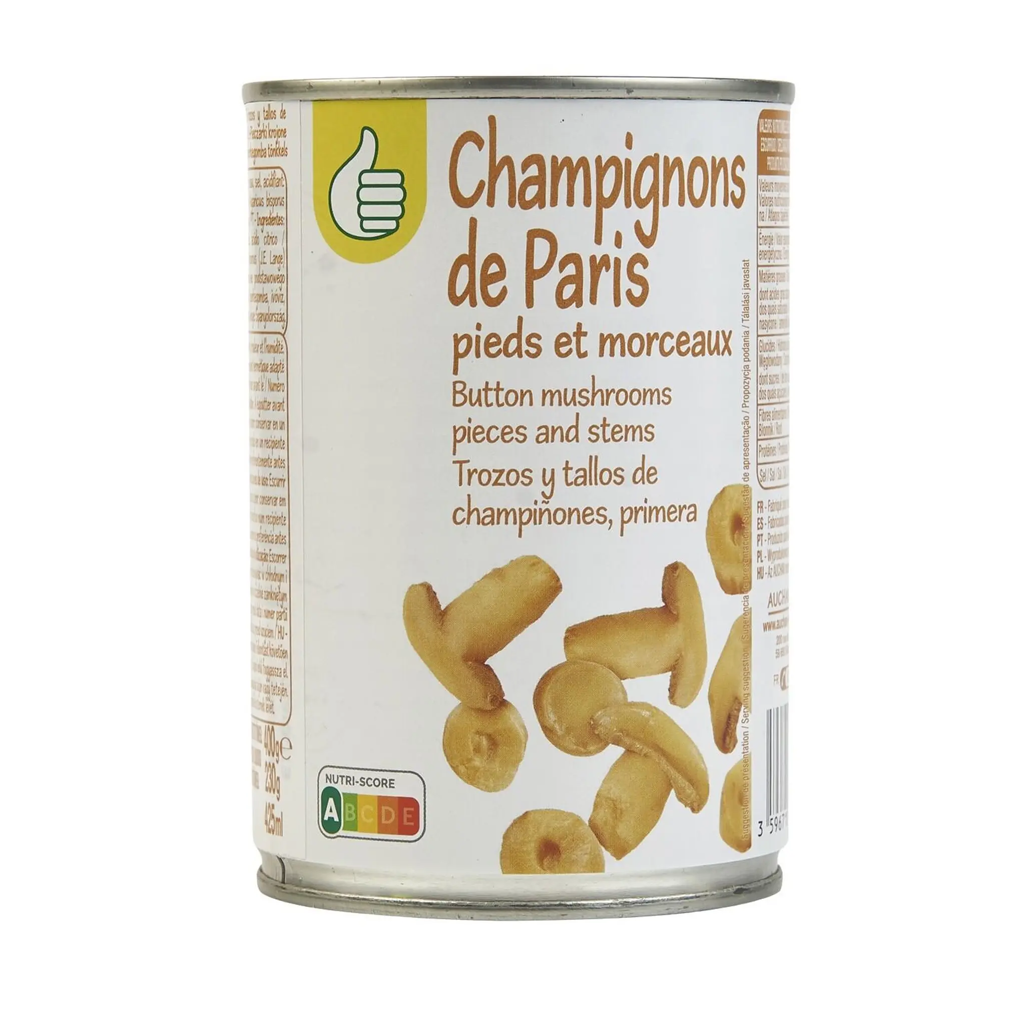 POUCE Champignons de Paris pieds et morceaux