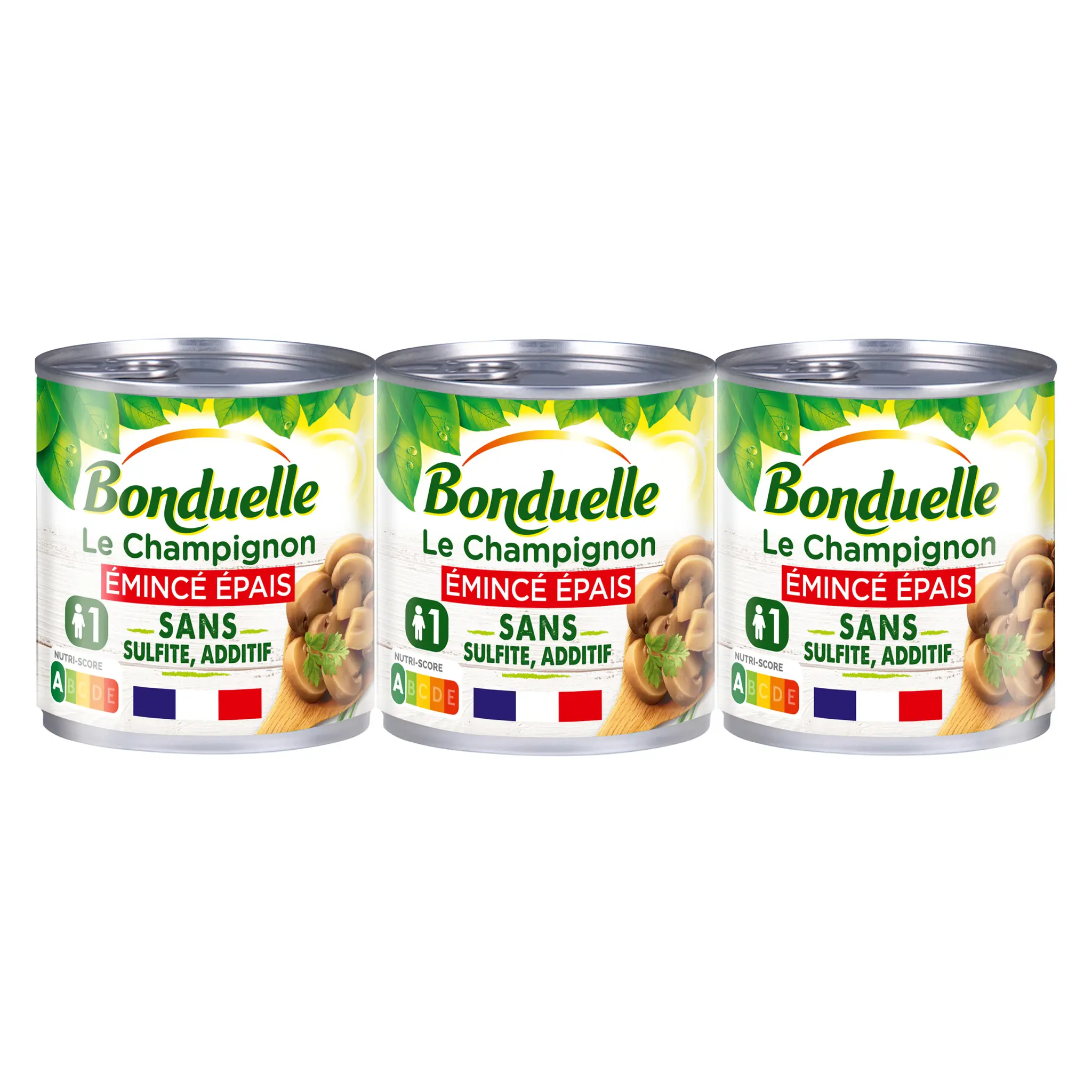 BONDUELLE Champignons émincés épais sans sulfite