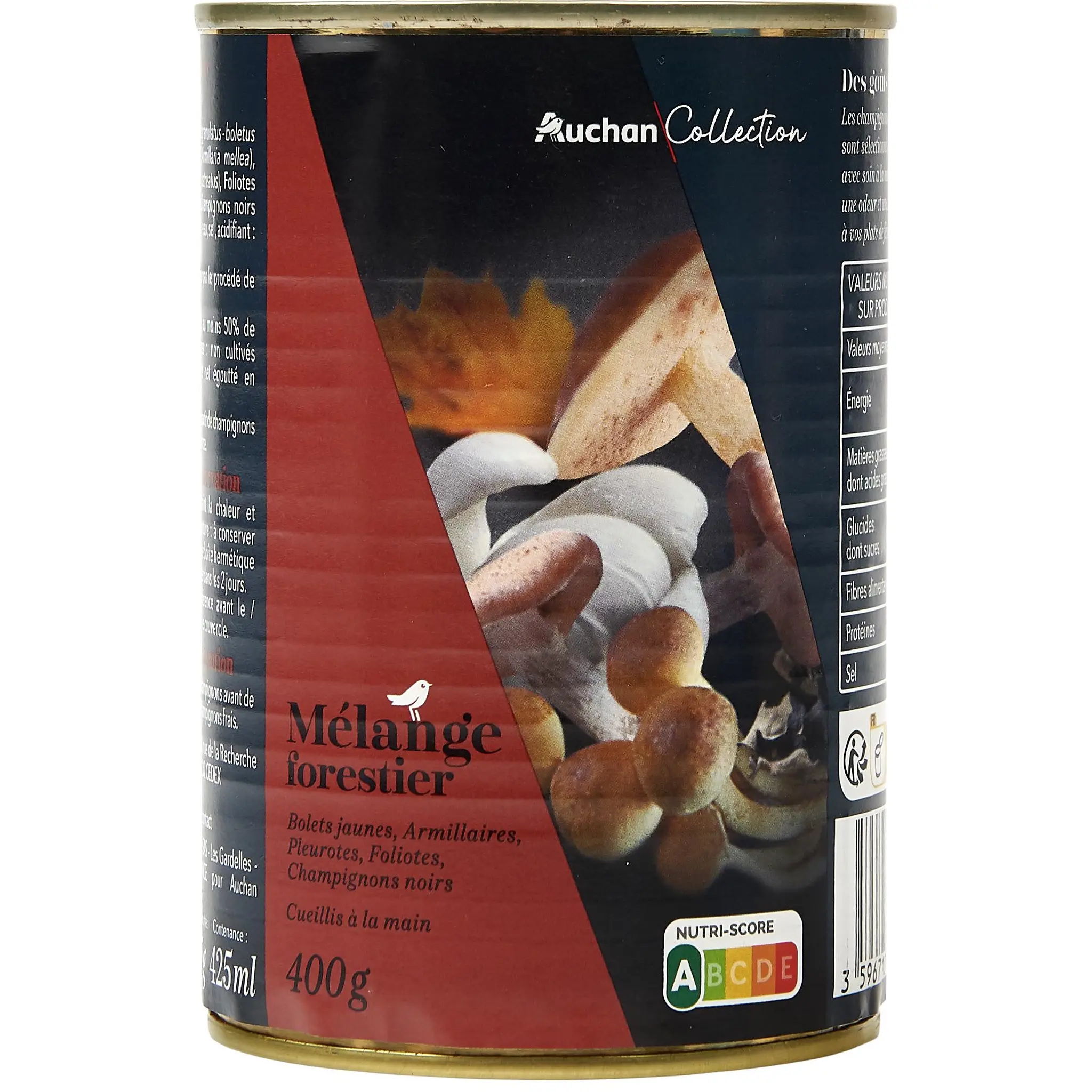 AUCHAN COLLECTION Mélange champignons forestiers