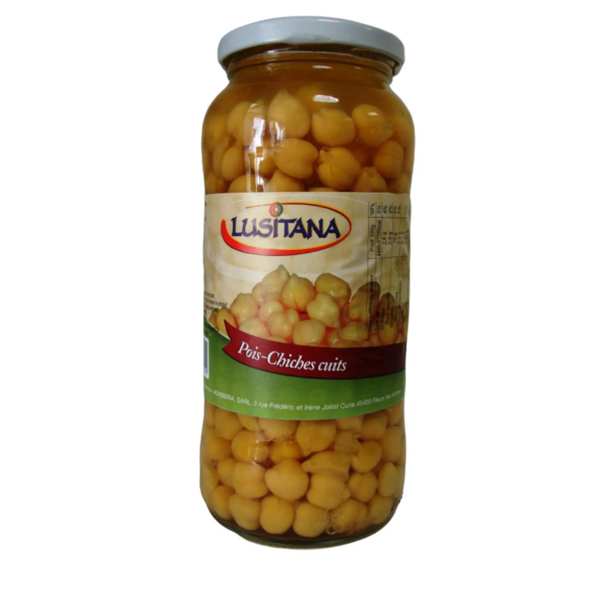 LUSITANA Pois chiches cuits en bocal