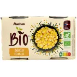 AUCHAN BIO Maïs doux en grains sans sucres ajoutés