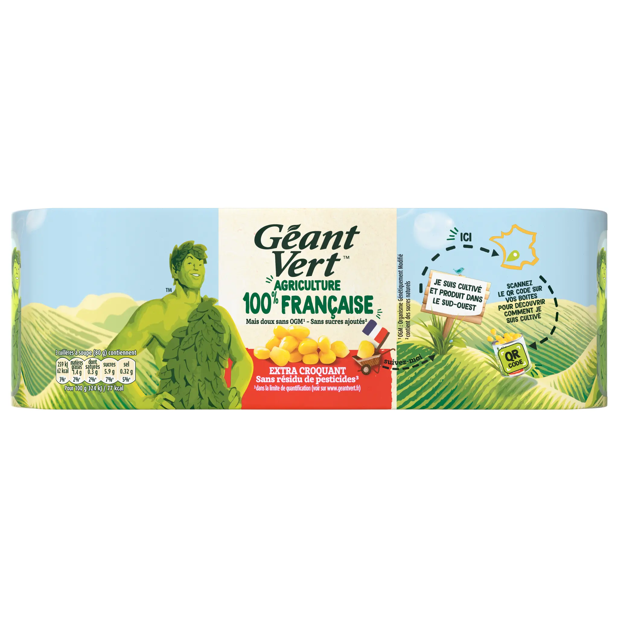 GEANT VERT Maïs extra croquant sans OGM cultivé en France