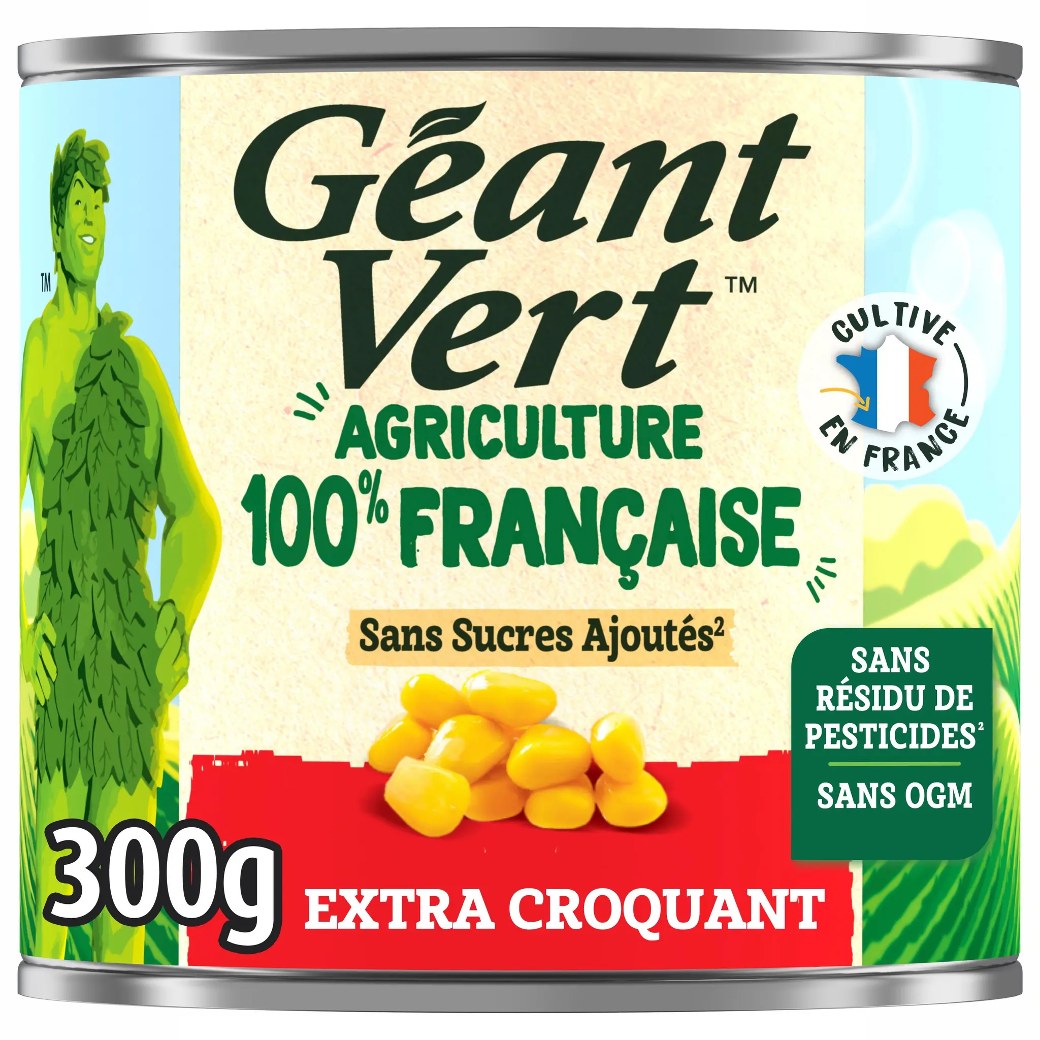 GEANT VERT Maïs extra croquant sans OGM cultivé en France