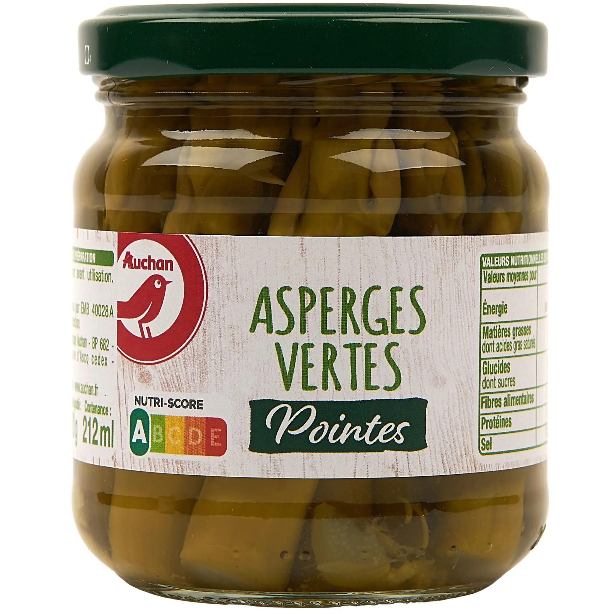 AUCHAN Pointes d'asperges vertes