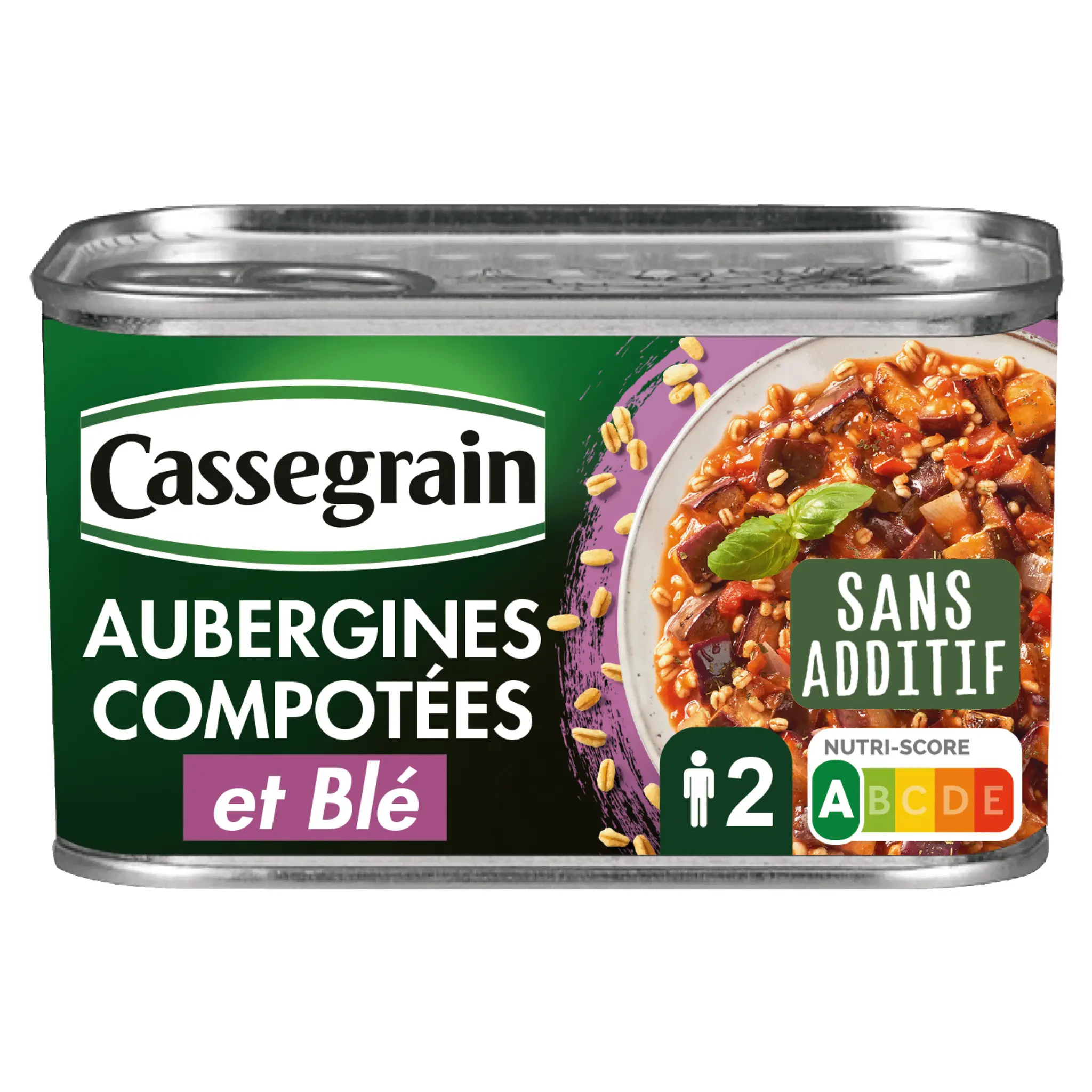 CASSEGRAIN Aubergines compotées et blé