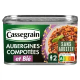 CASSEGRAIN Aubergines compotées et blé