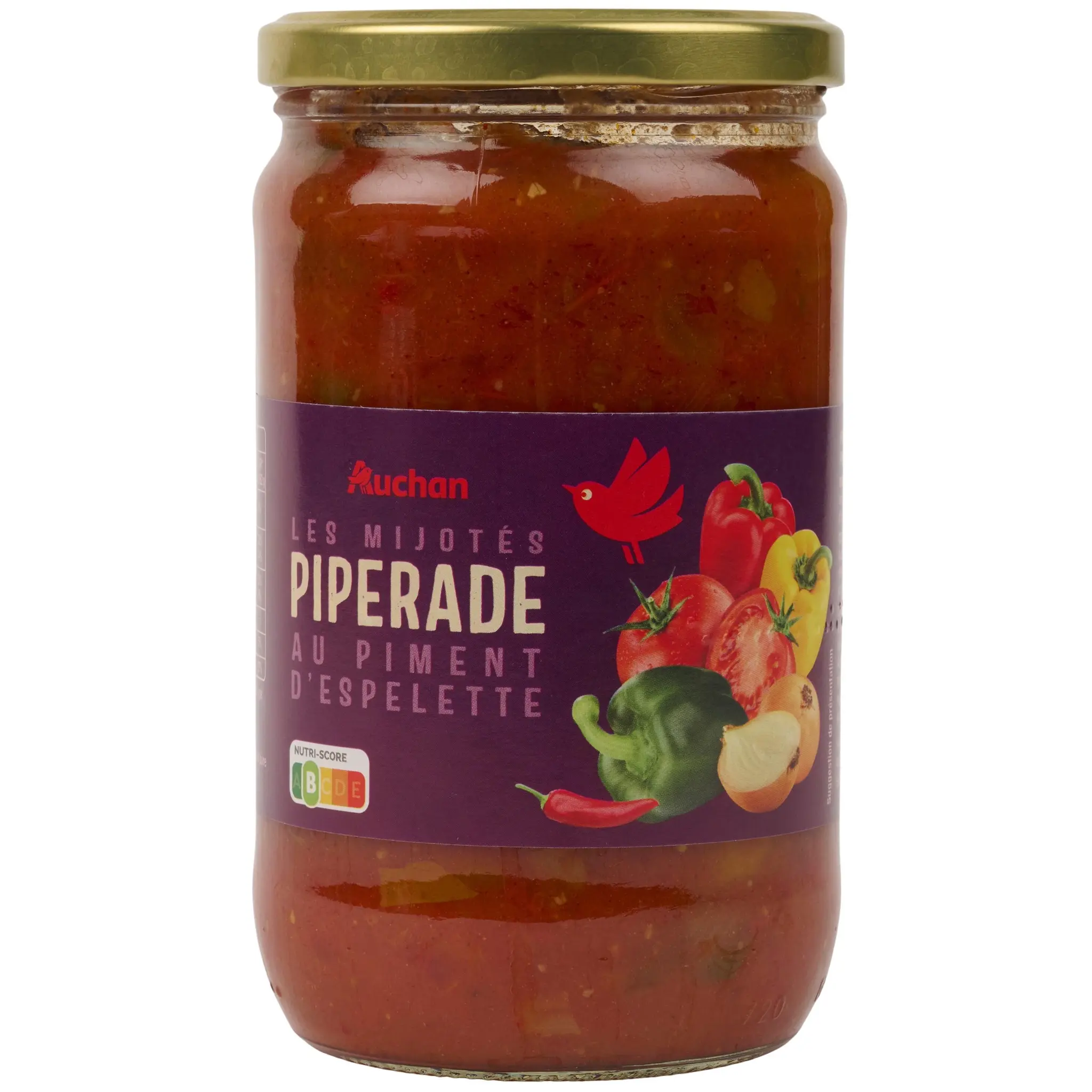 AUCHAN Piperade au piment d'Espelette en bocal