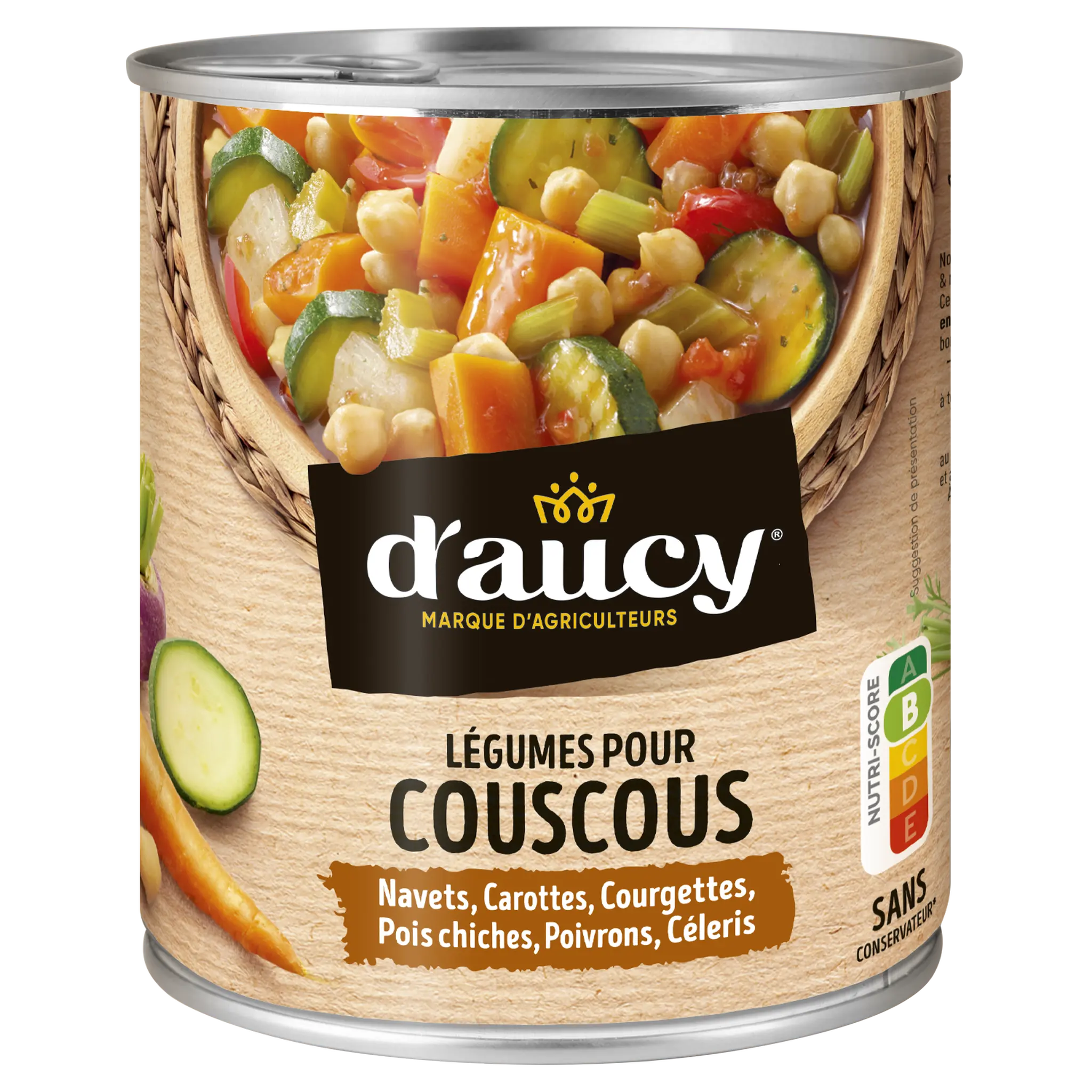 D'AUCY Légumes pour couscous recette orientale avec purée de tomates