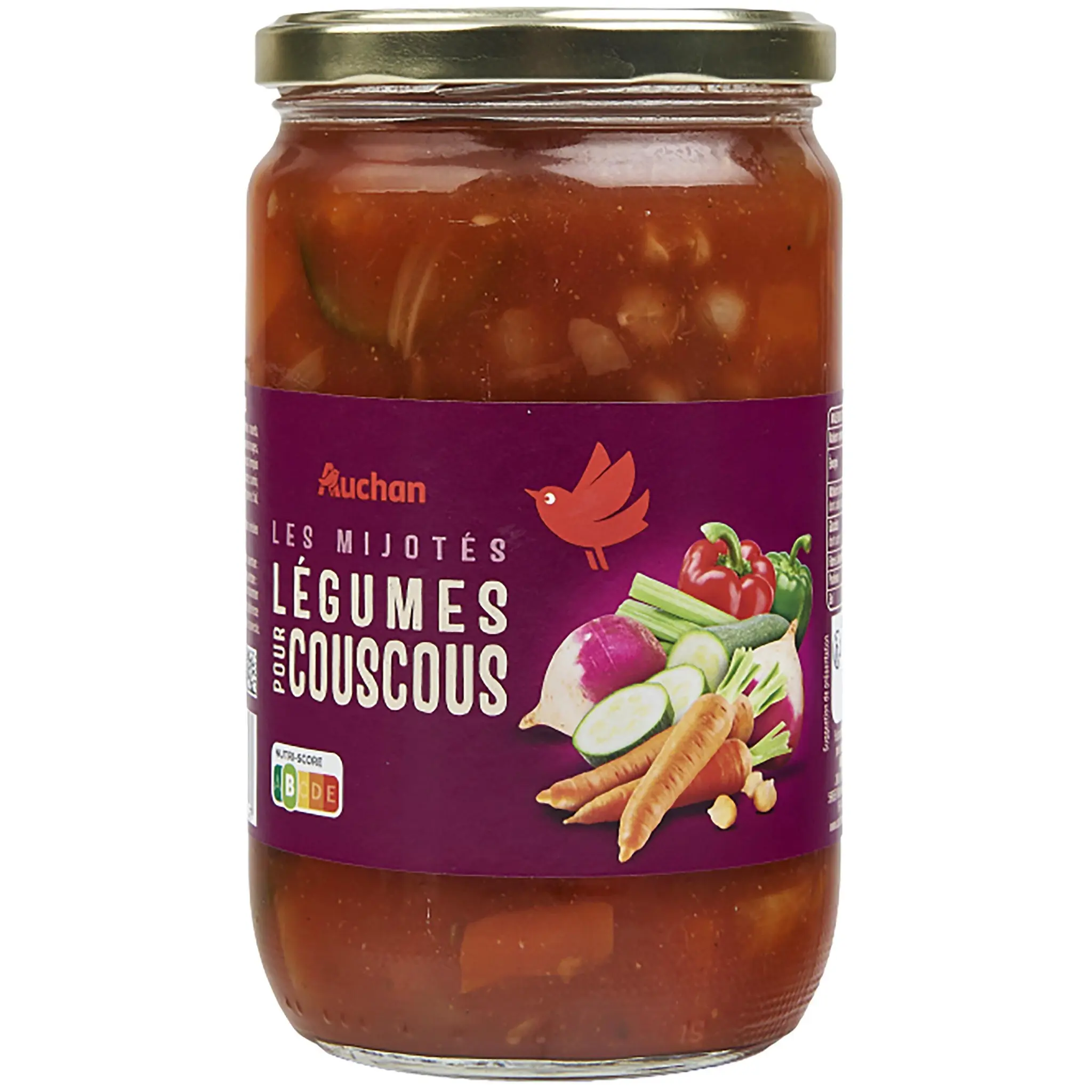 AUCHAN Les mijotés légumes pour couscous en bocal