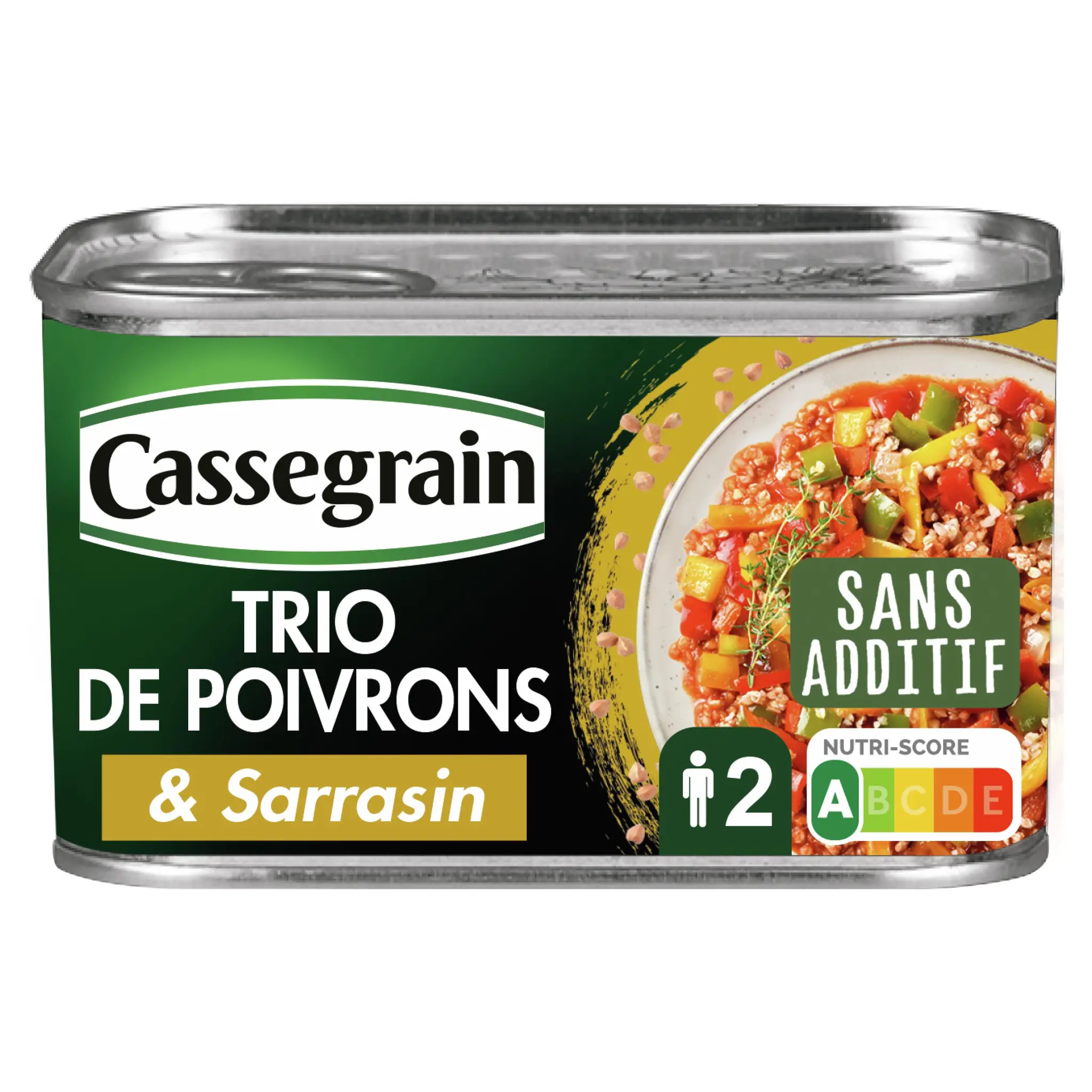 CASSEGRAIN Trio de poivrons cuisinés et sarrasin à l'huile d'olive vierge extra