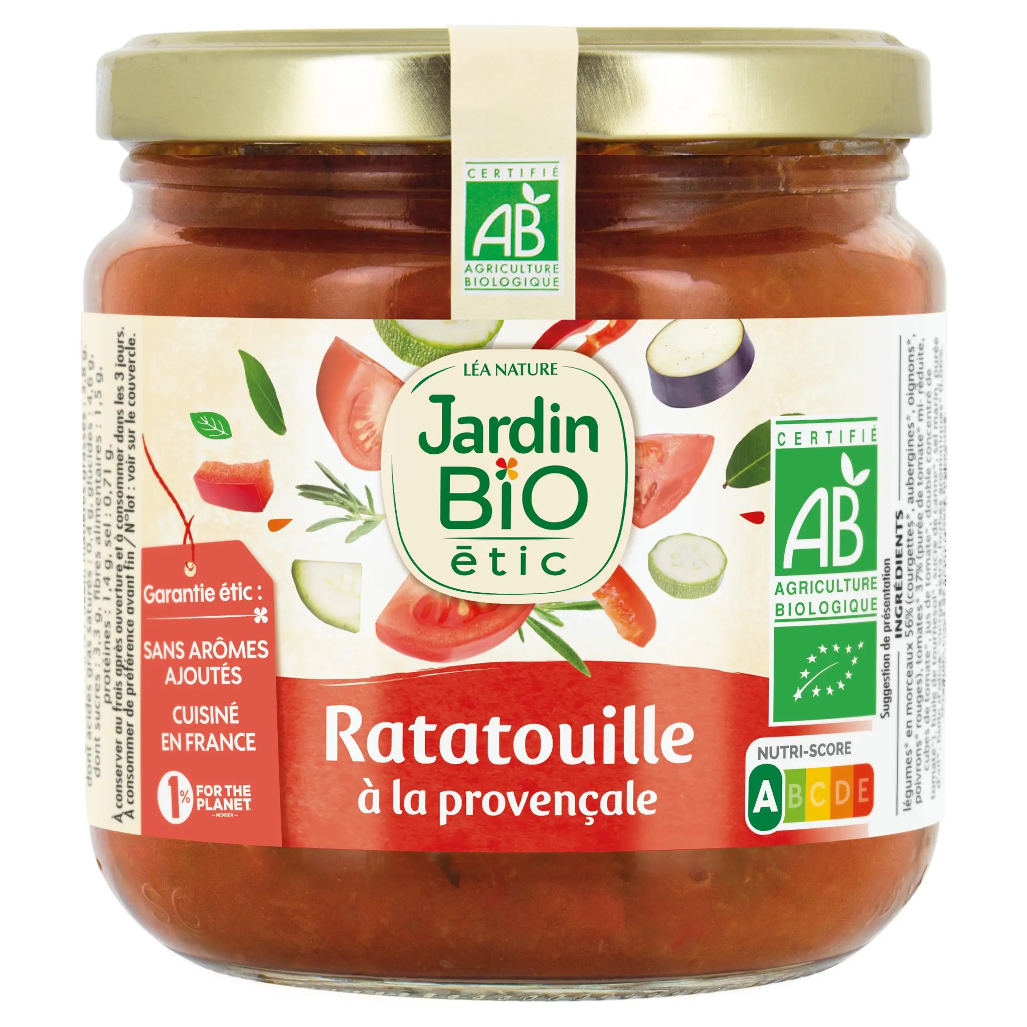 JARDIN BIO ETIC Ratatouille à la provençale