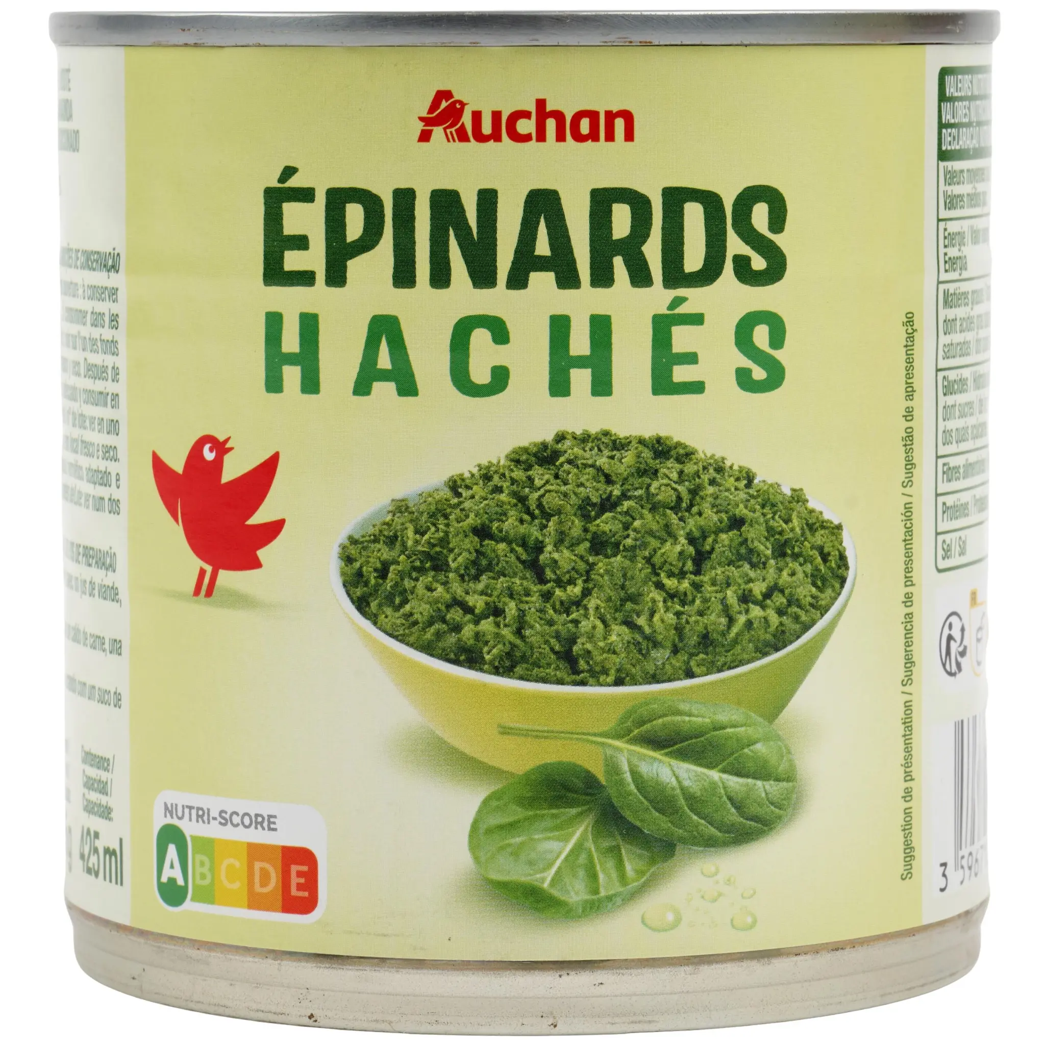 AUCHAN Epinards hachés