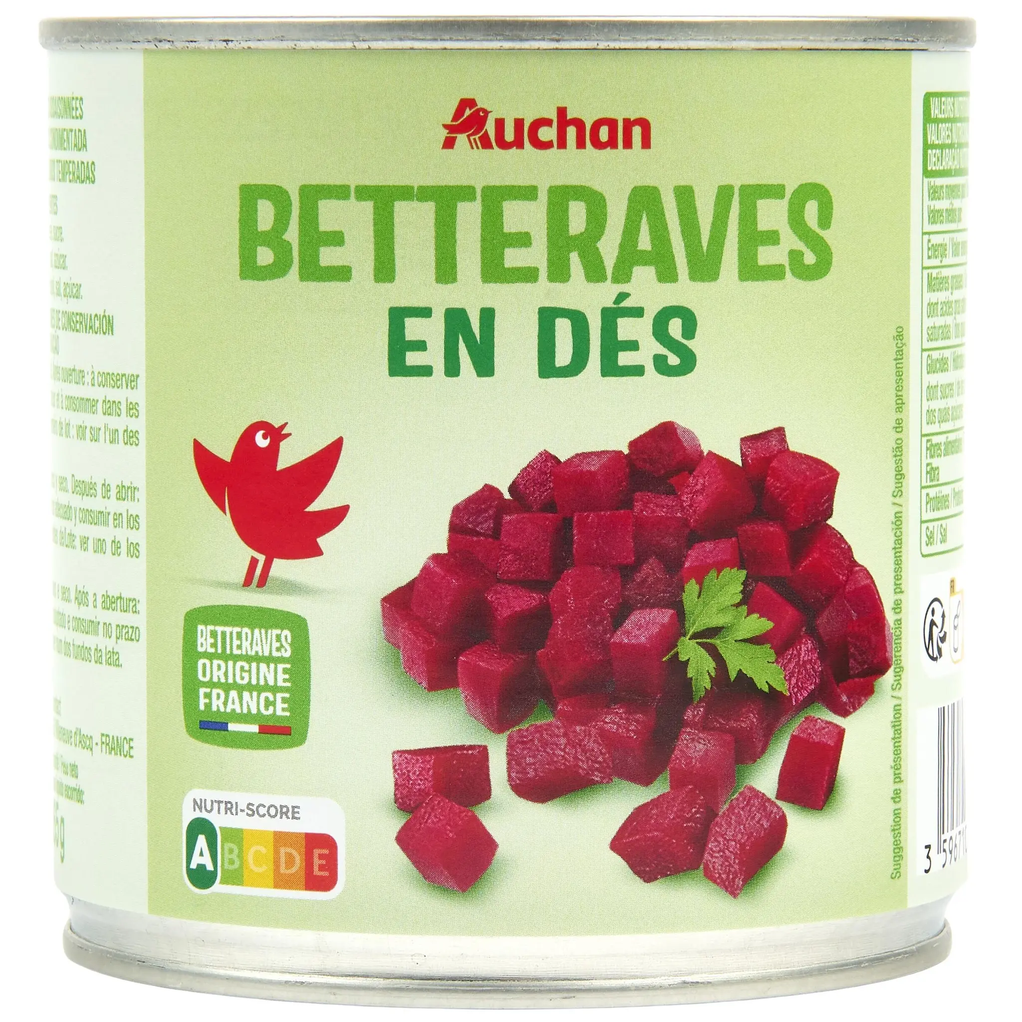 AUCHAN Betteraves en dés