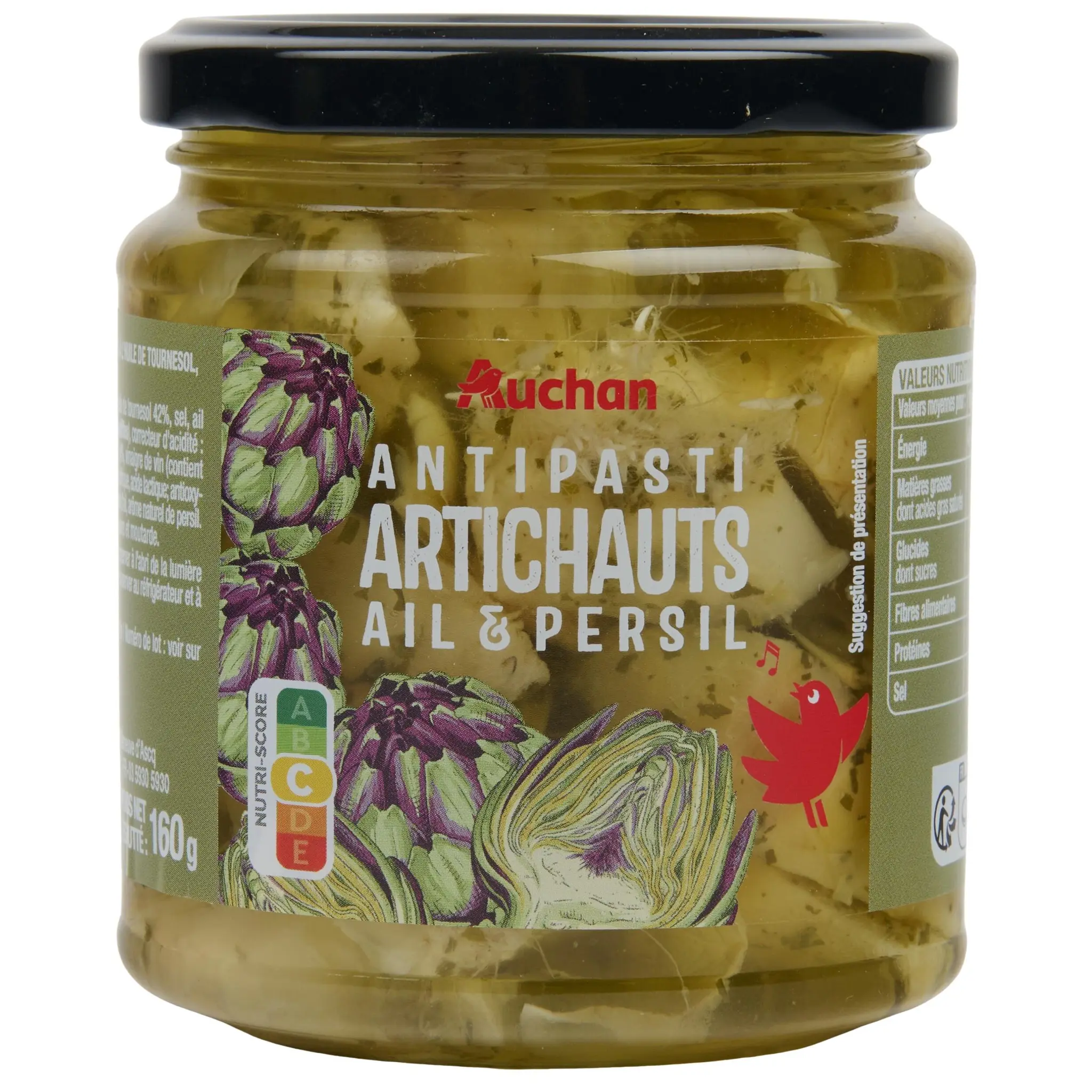 AUCHAN Artichauts aux aromates en bocal