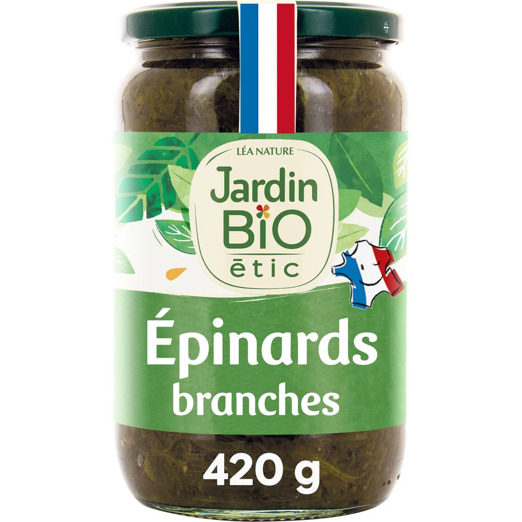 JARDIN BIO ETIC Epinards de France en branches bio bocal