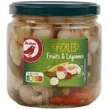 AUCHAN Pickles de fruits et légumes au vinaigre en bocal