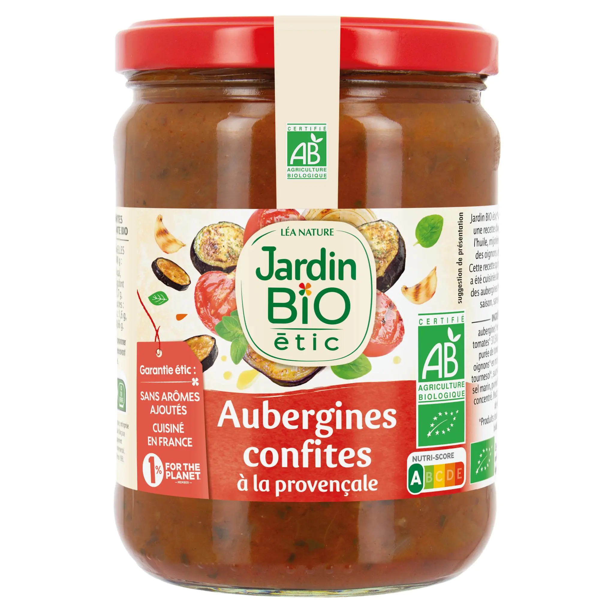JARDIN BIO ETIC Aubergines confites à la provençale bio