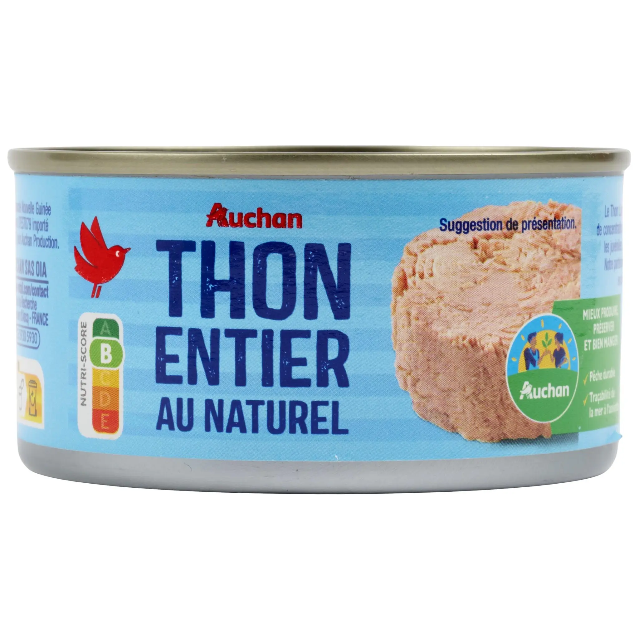 AUCHAN CULTIVONS LE BON thon listao entier au naturel