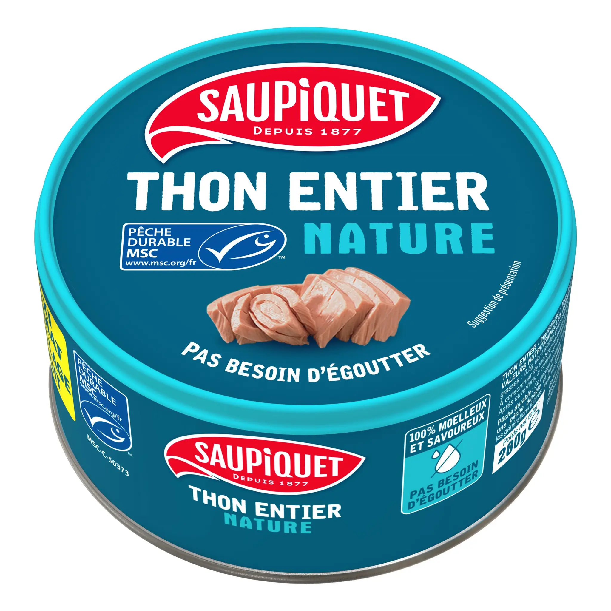 SAUPIQUET Thon entier nature MSC
