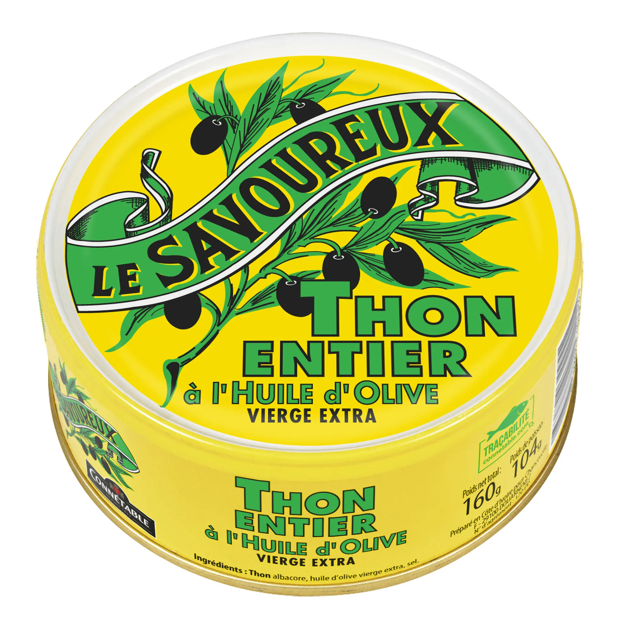 LE SAVOUREUX Thon entier à l'huile d'olive vierge extra
