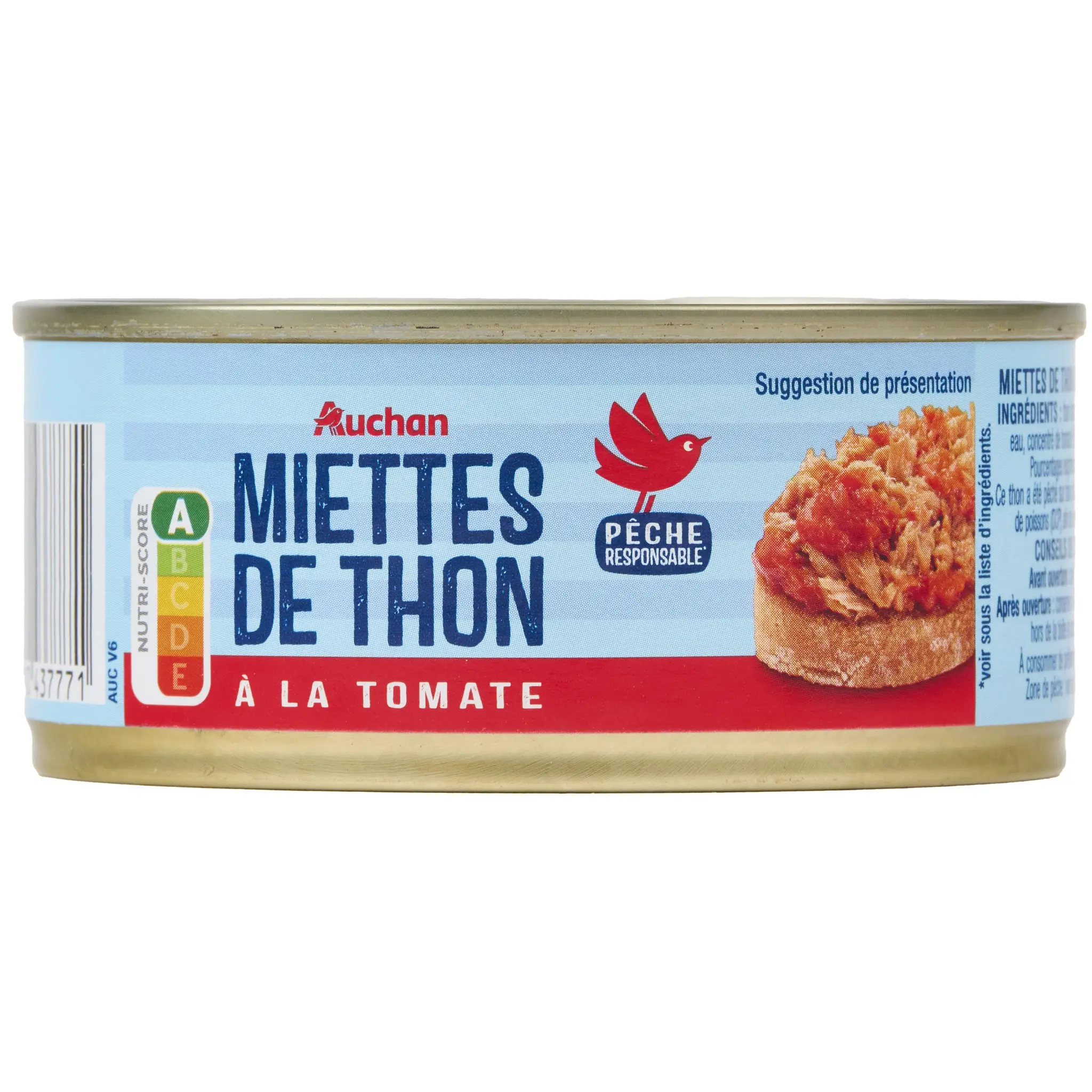 AUCHAN Miettes de thon à la tomate