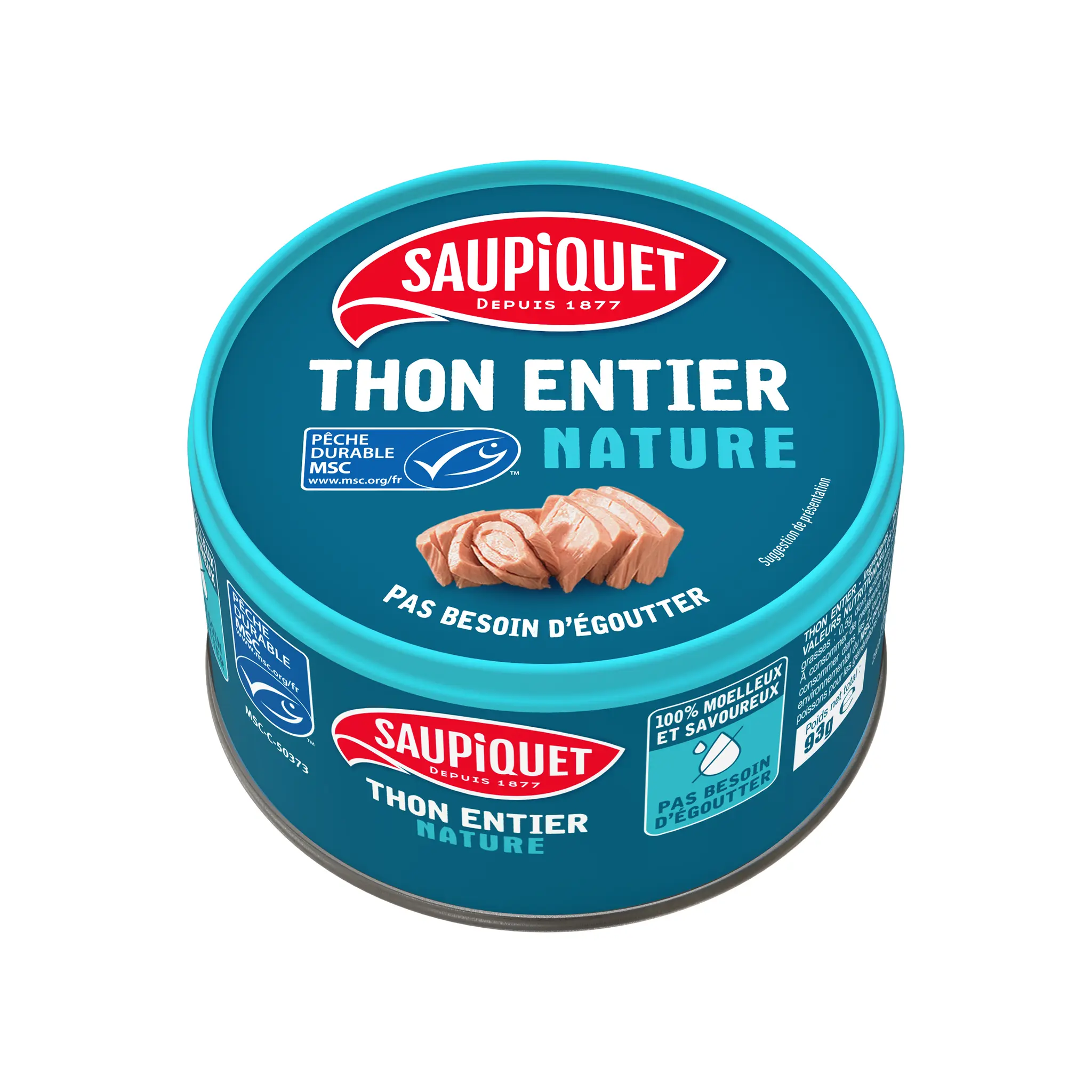 SAUPIQUET Thon entier nature MSC