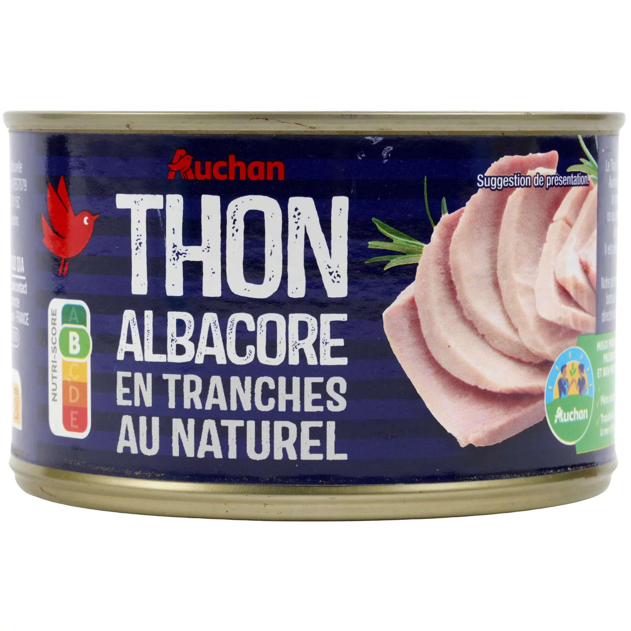 AUCHAN CULTIVONS LE BON thon albacore en tranches au naturel