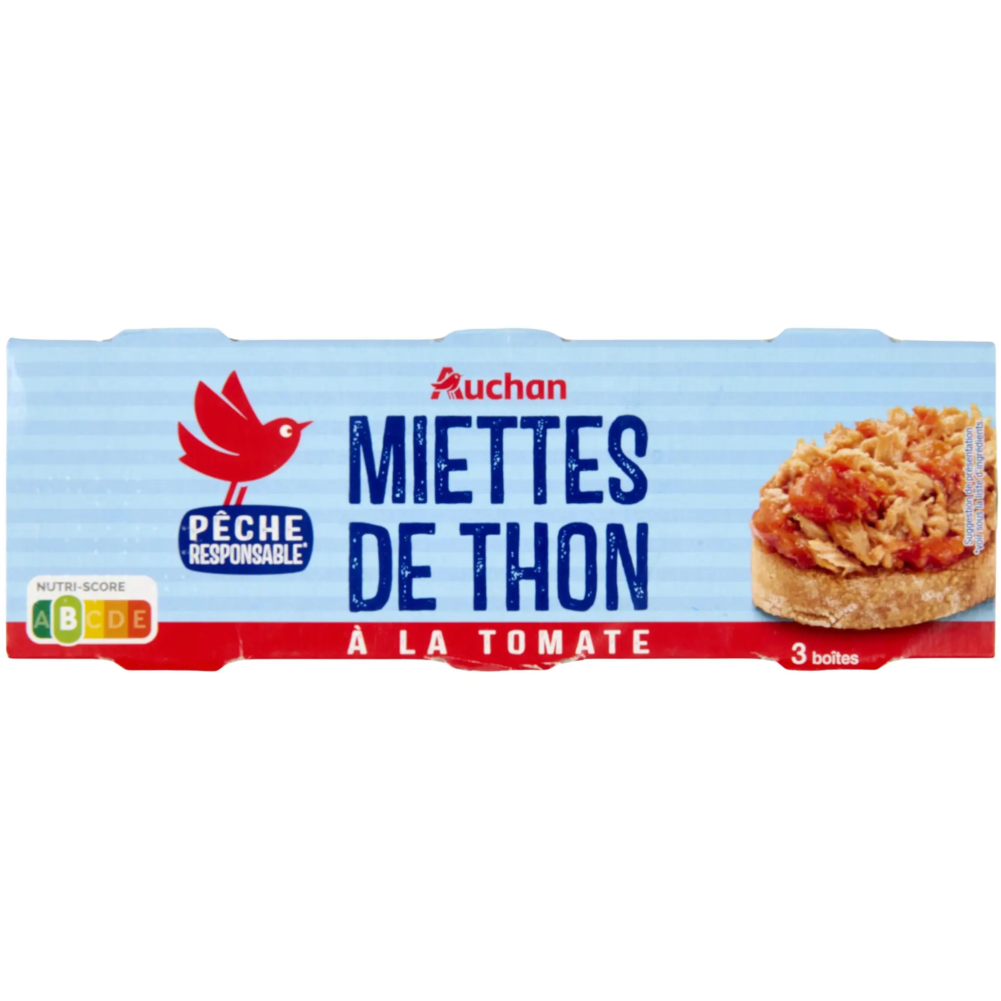 AUCHAN Miettes de thon listao à la tomate