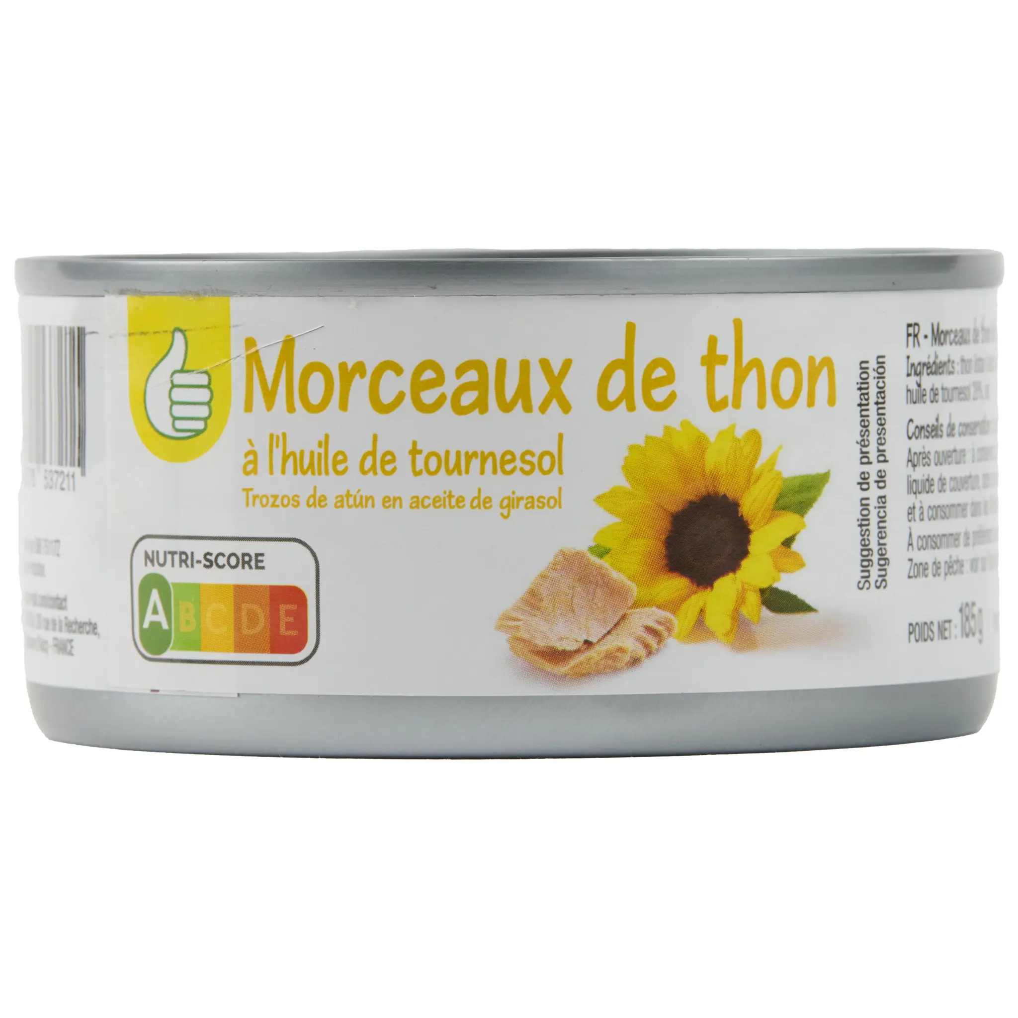 POUCE Morceaux de thon à l'huile de tournesol